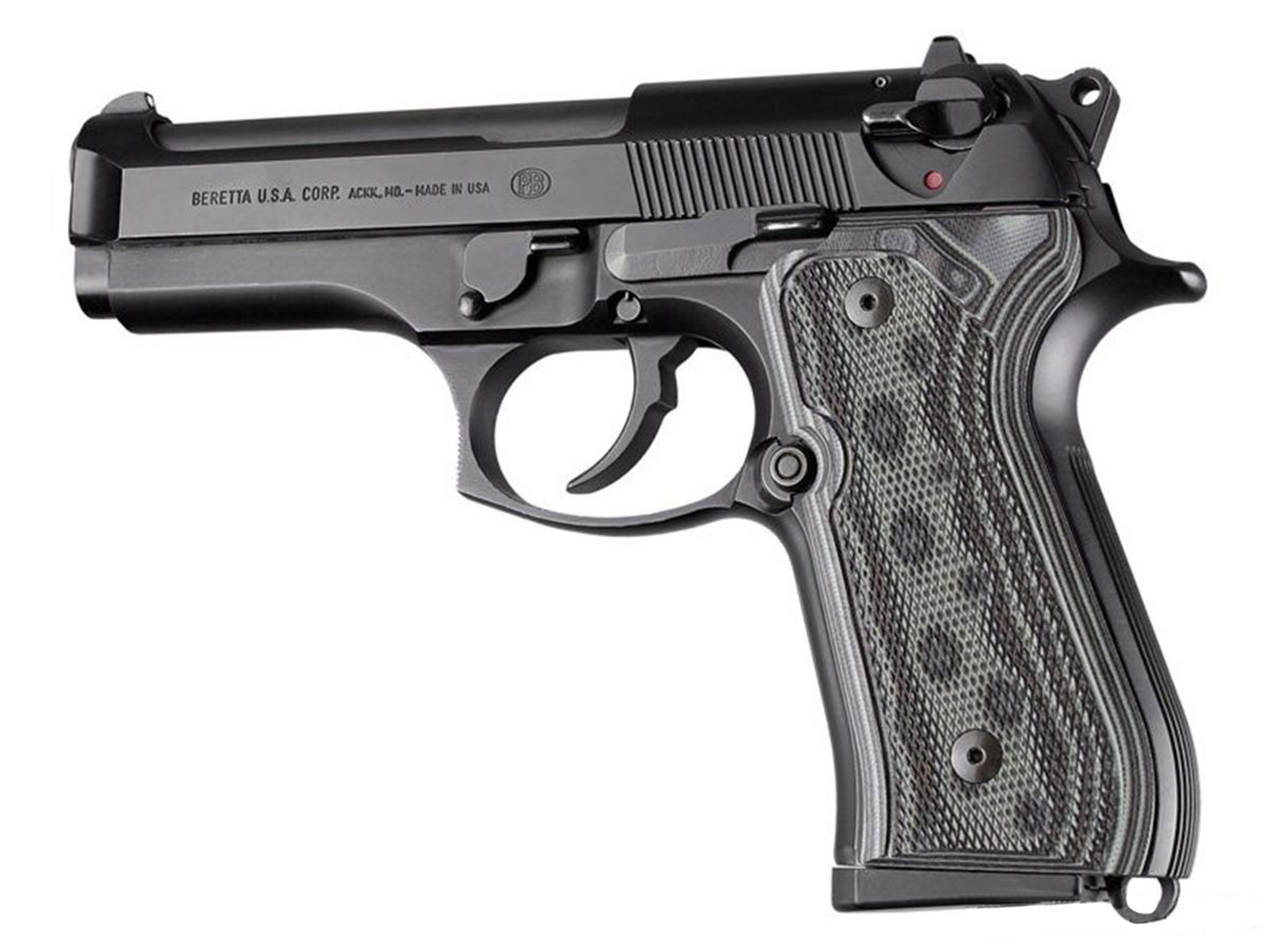 Hogue Beretta 92FS Checkered G10 G-Mascus (Color: Black/Grey / Model: Beretta 92FS)