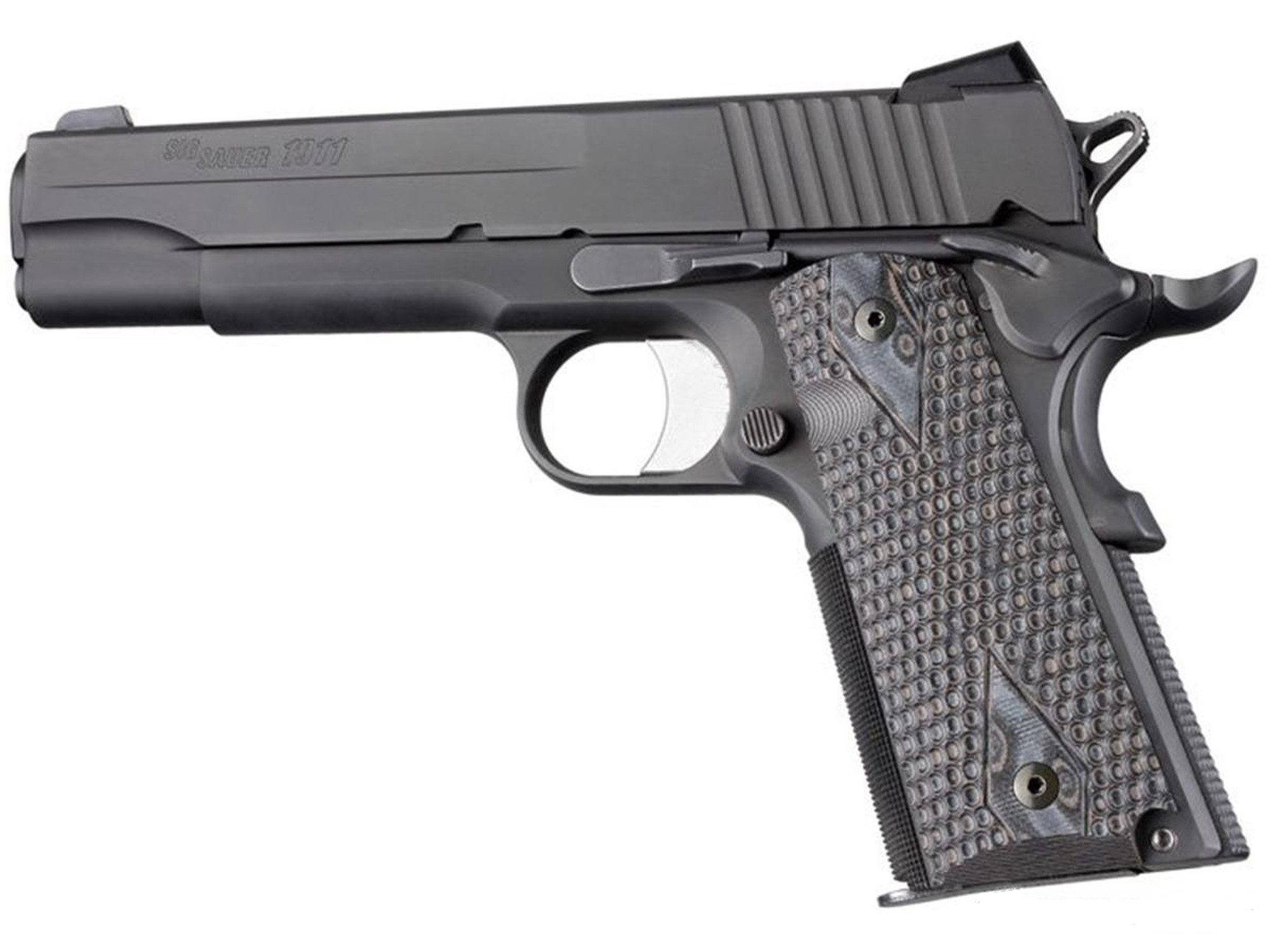 Hogue Government Model Piranha Grip G10 G-Mascus (Color: Black/Grey / Model: 1911)