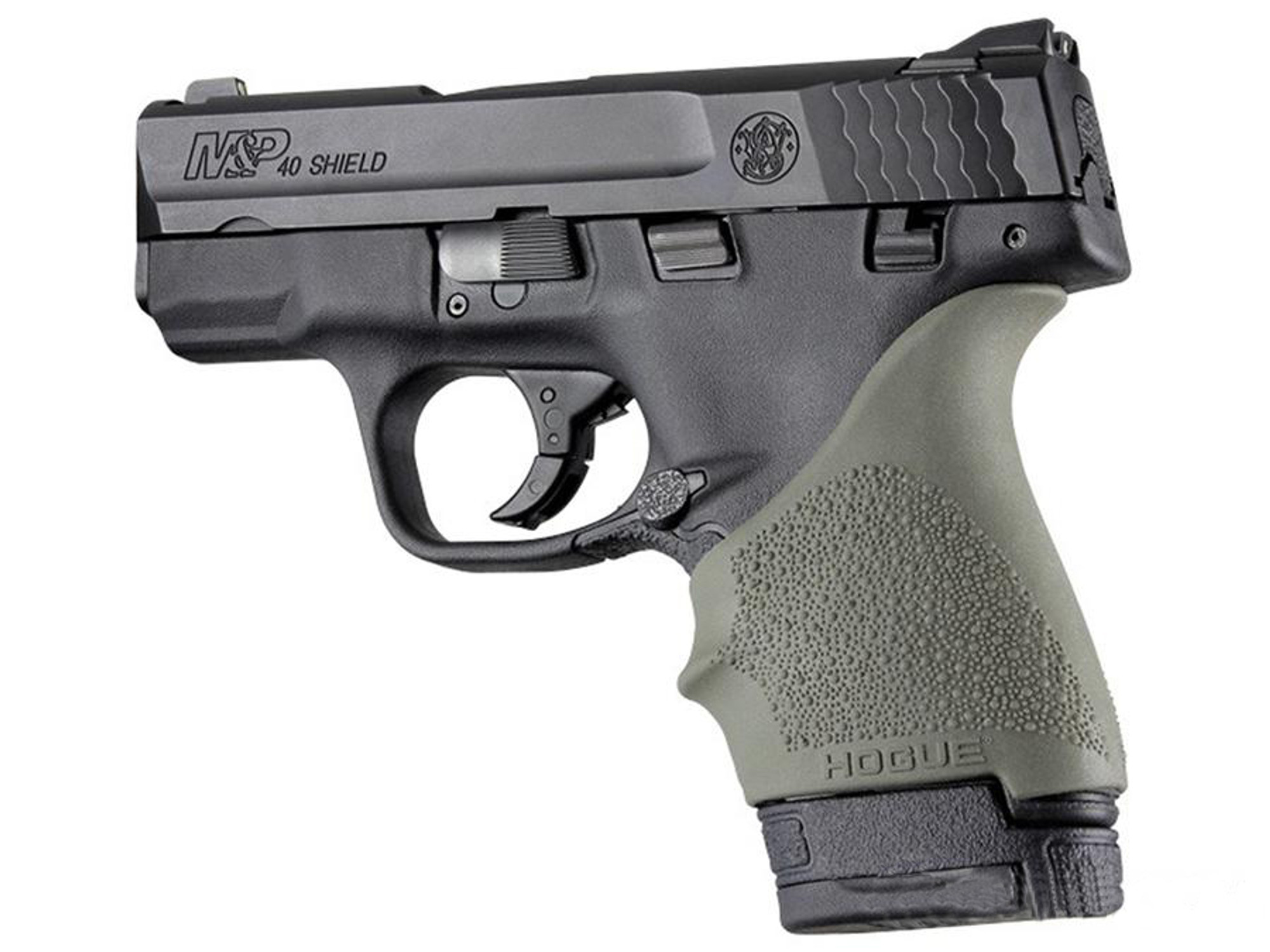 Hogue HandAll Beavertail Handgun Grip Sleeve (Color: OD Green/ Model: S&W M&P Shield, Ruger LC9 )