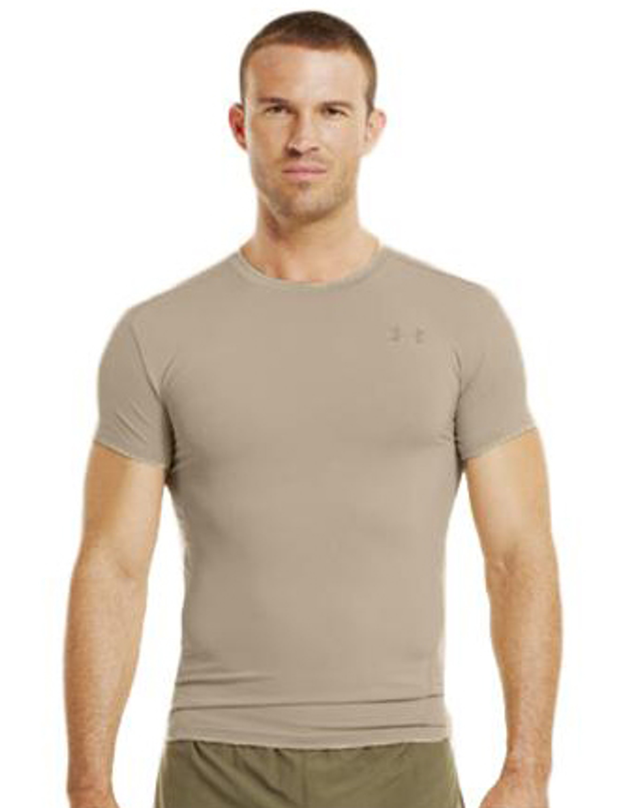 Under Armour Men's Tactical Heatgear® Compression Short Sleeve T-Shirt - Desert Sand (X-Large)