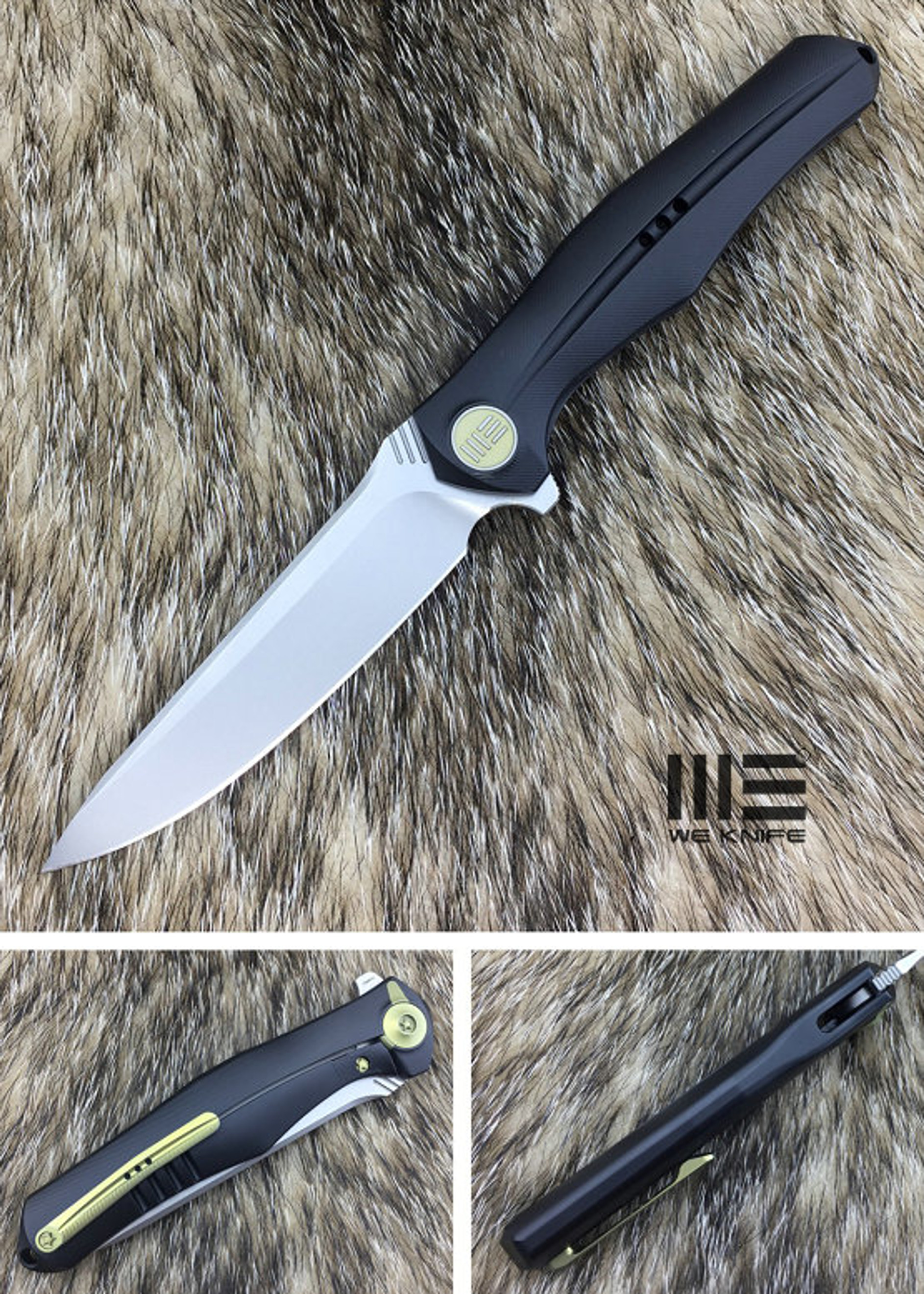 WE Knife 702B Integral M390 Black Titanium Framelock Flipper