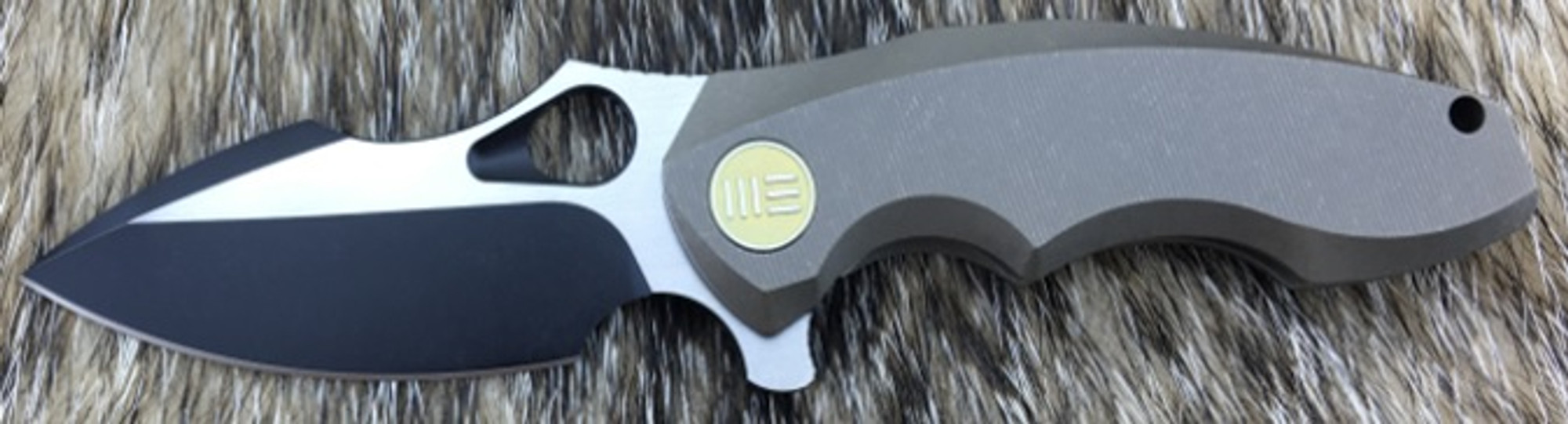 WE Knife 605L Black/Satin S35VN Titanium Framelock - Bronze