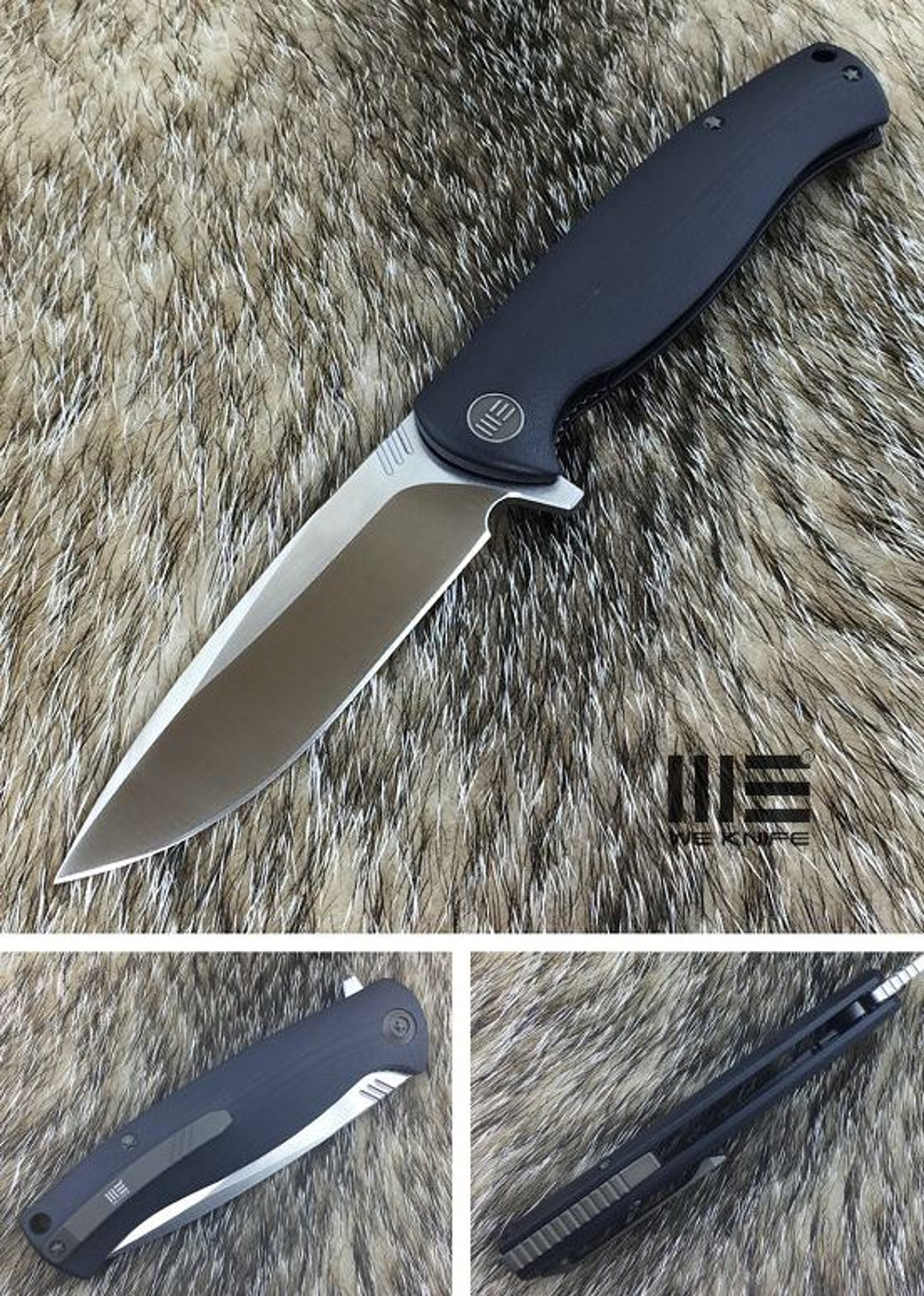 We Knife 703F D2 Flipper Satin - Black G10