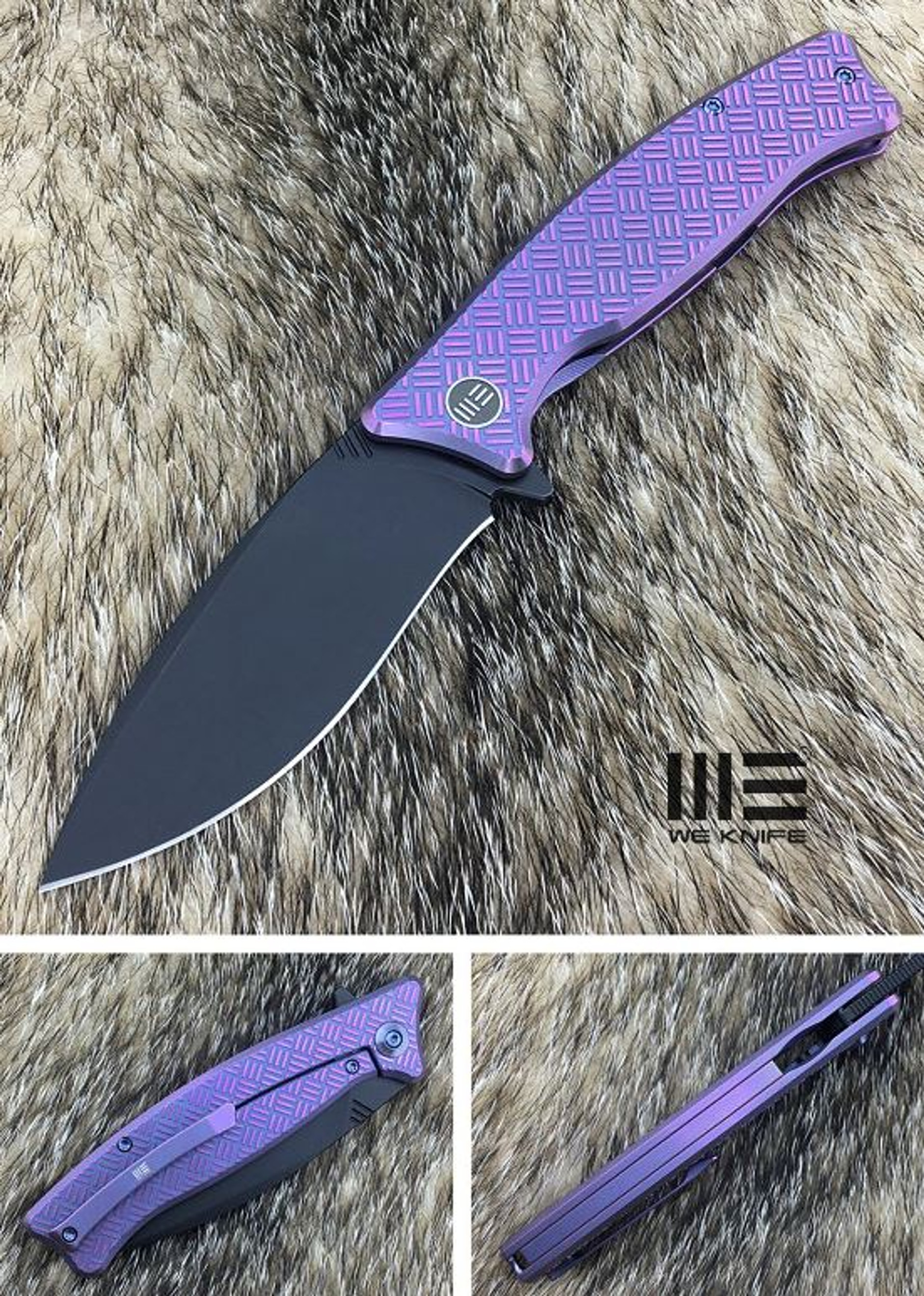 WE Knife 712A Balaenoptera Black M390 Titanium - Purple