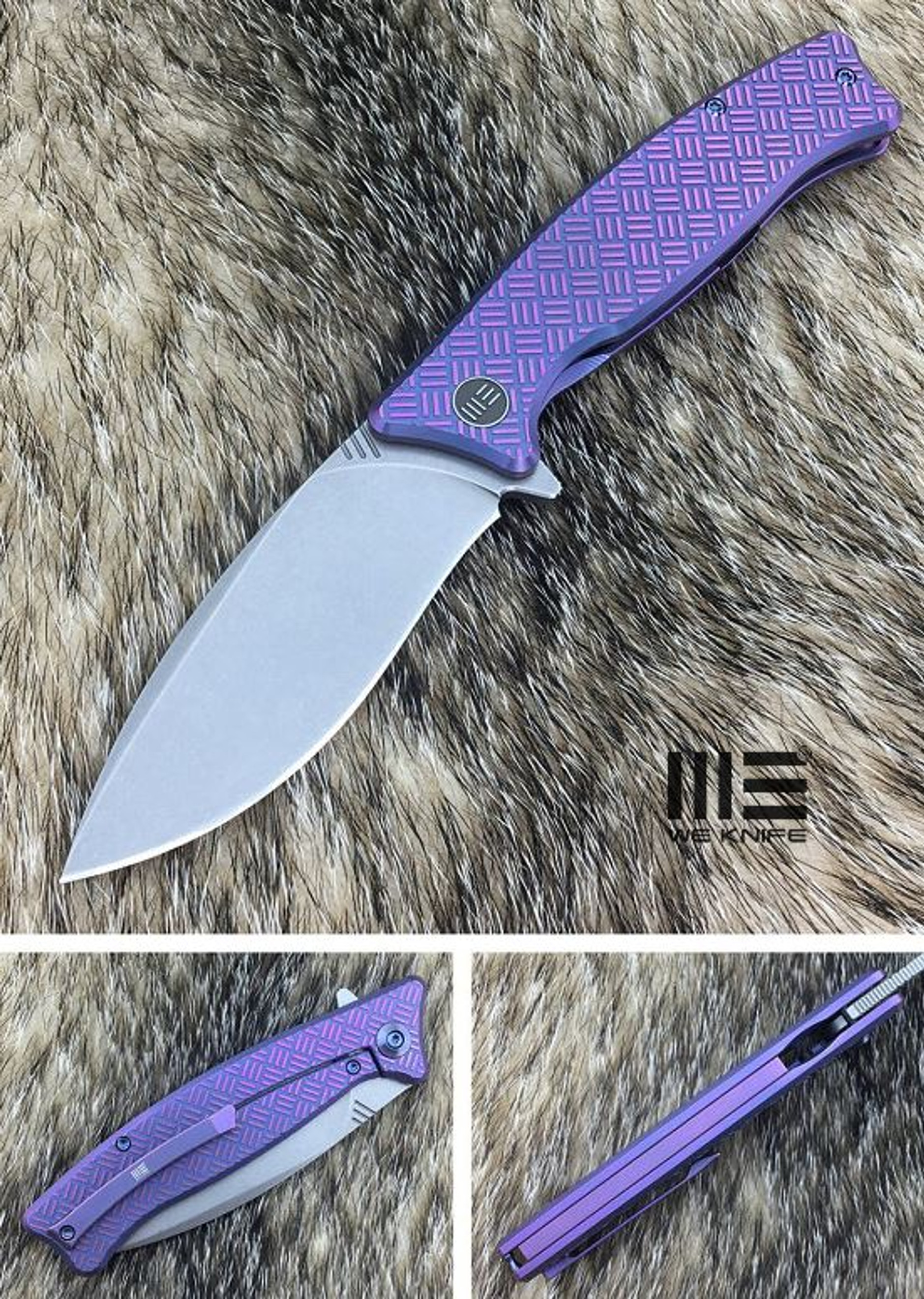 WE Knife 712B Balaenoptera M390 Titanium - Purple