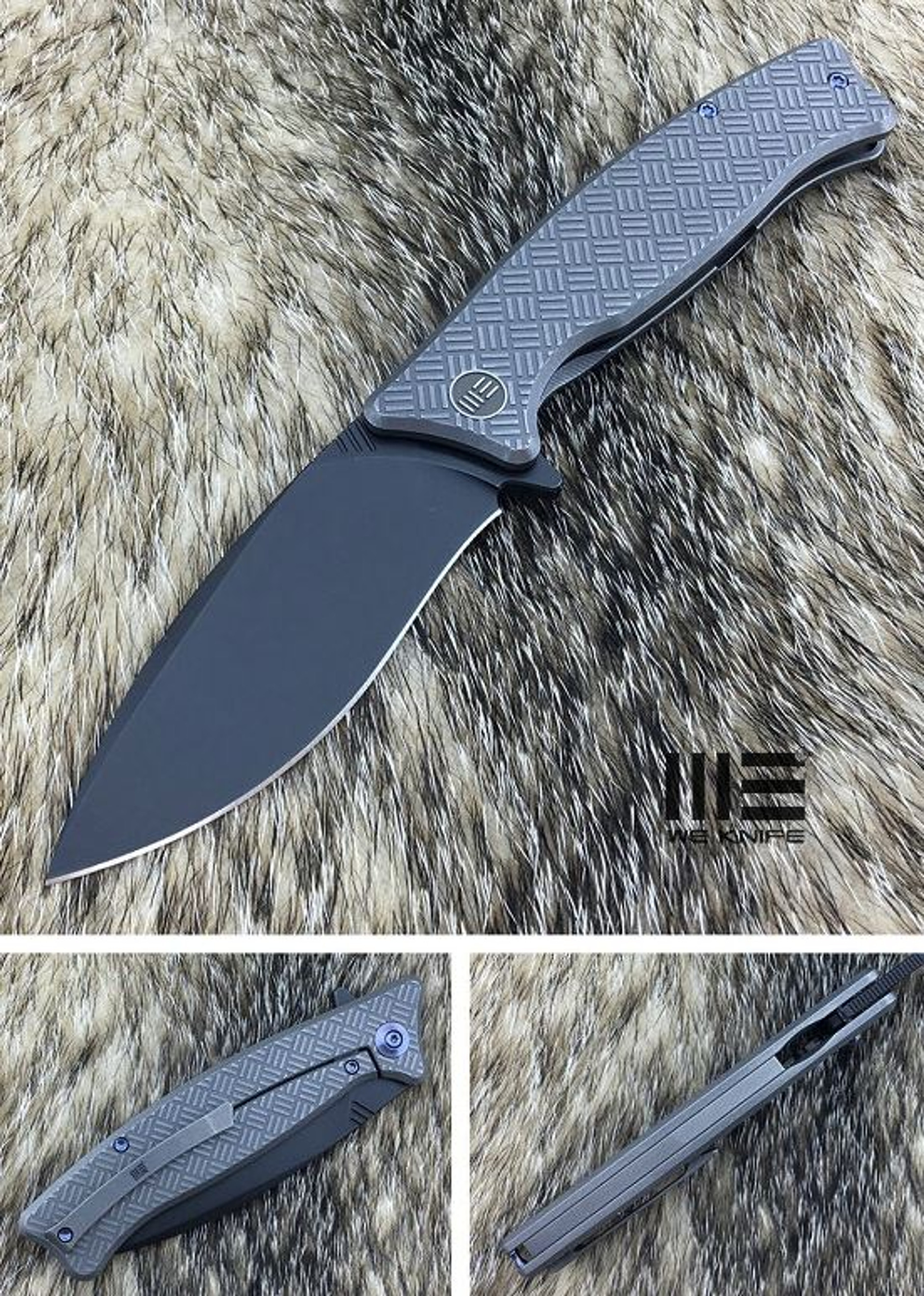 WE Knife 712C Balaenoptera Black M390 Titanium - Grey