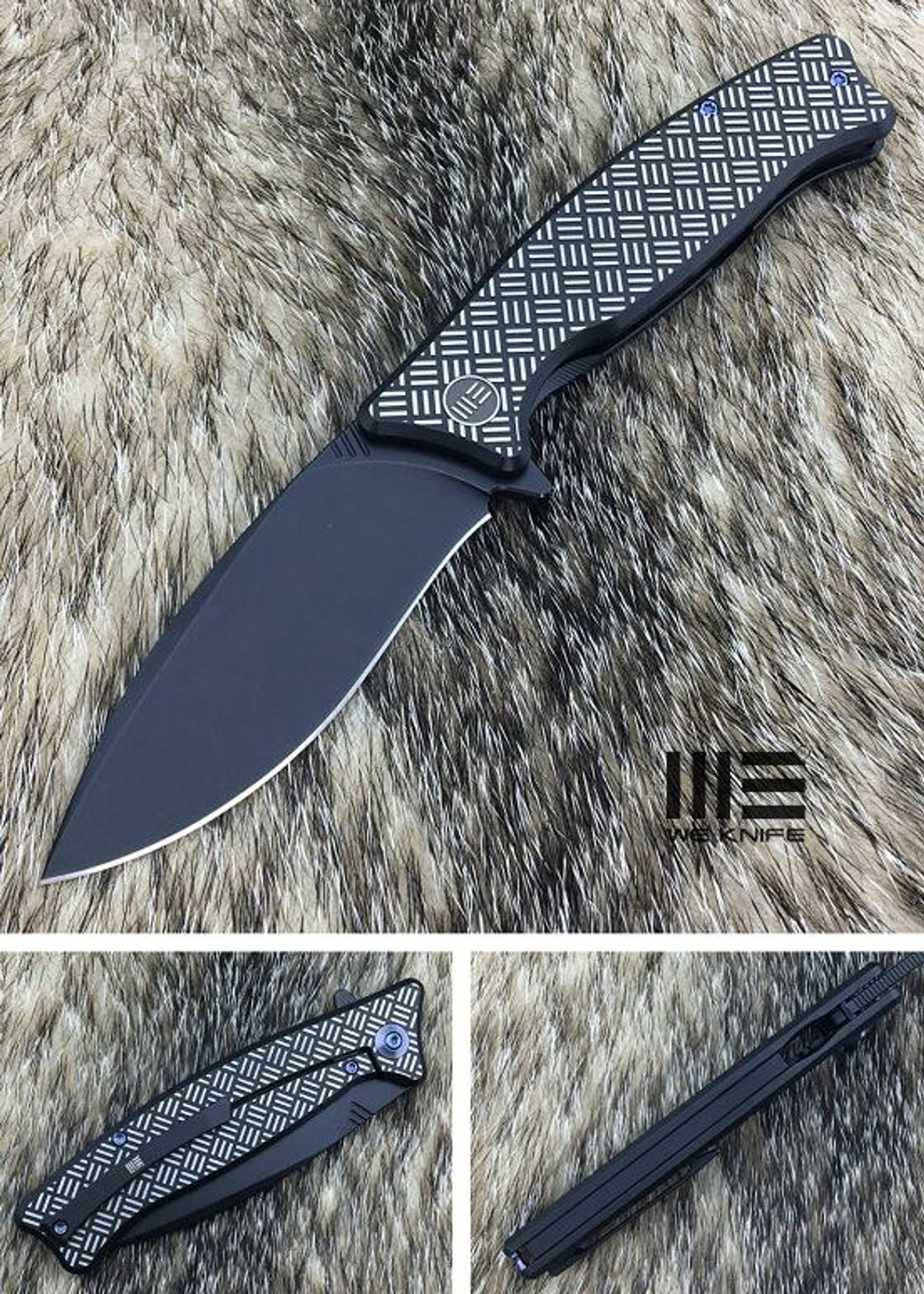 WE Knife 712E Balaenoptera Black M390 Titanium - Black