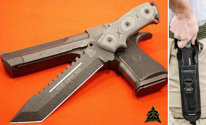 TOPS SE107D Steel Eagle 107D Tanto Ballistic Sheath Hero