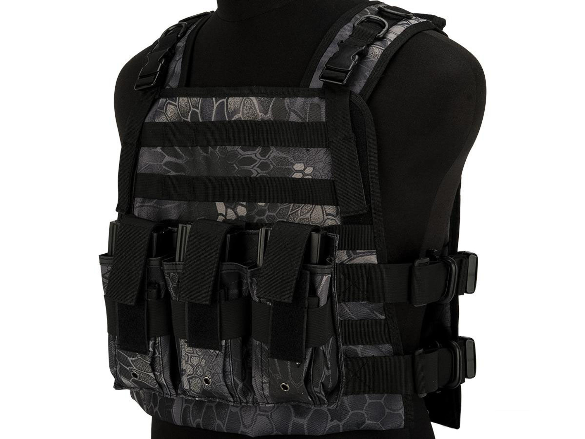 Matrix 600D MOLLE Plate Carrier Tactical Package with Hydration Carrier (Color: Typhon)