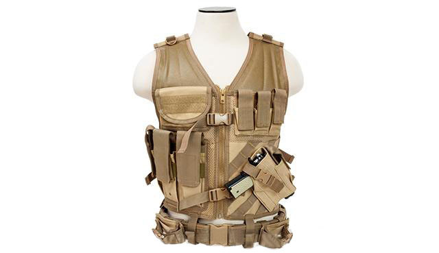 NcStar VISM Tactical Vest - Large - Tan