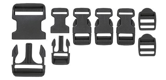 Voodoo Tactical Field Repair Buckle Kit for Vests / Plate Carriers / Harnesses - Black