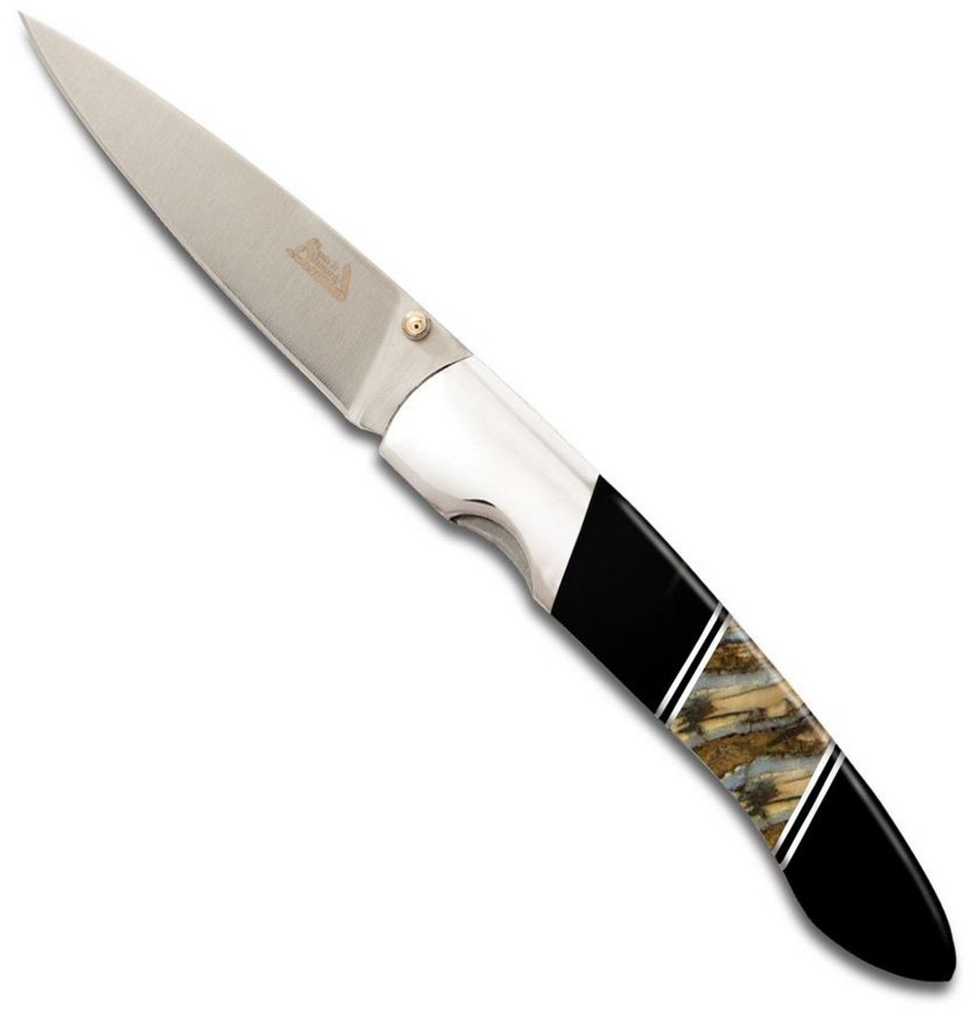 Santa Fe Stoneworks Linerlock - Jet/Mammoth Tooth