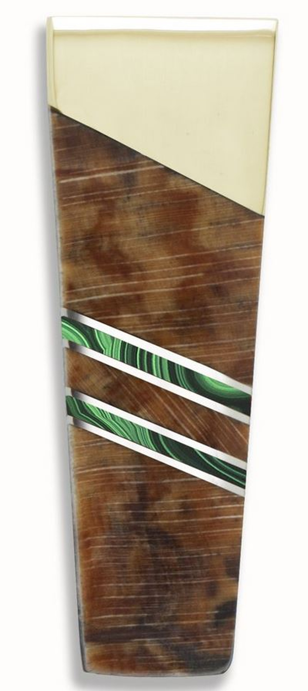 Santa Fe Stoneworks Money Clip - Spalted Beech/Malachite
