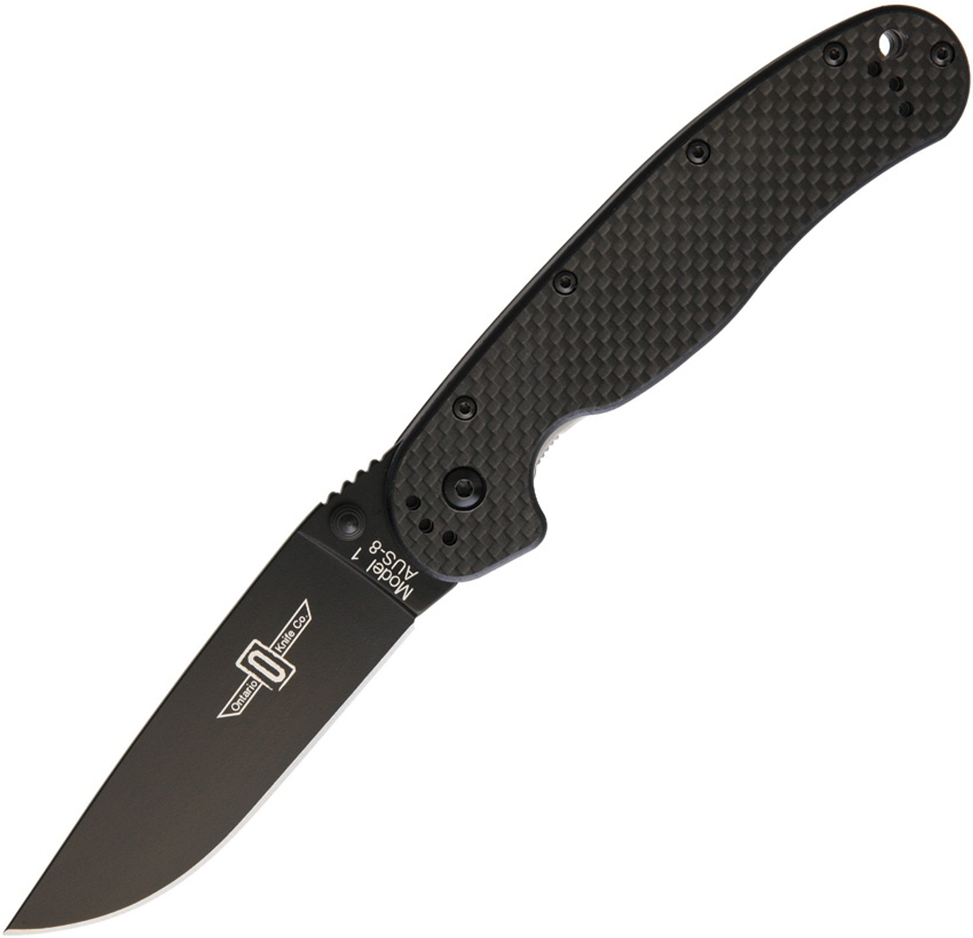 RAT 1 Linerlock Black ON8887CF RAT 1 Linerlock Black ON8887CF