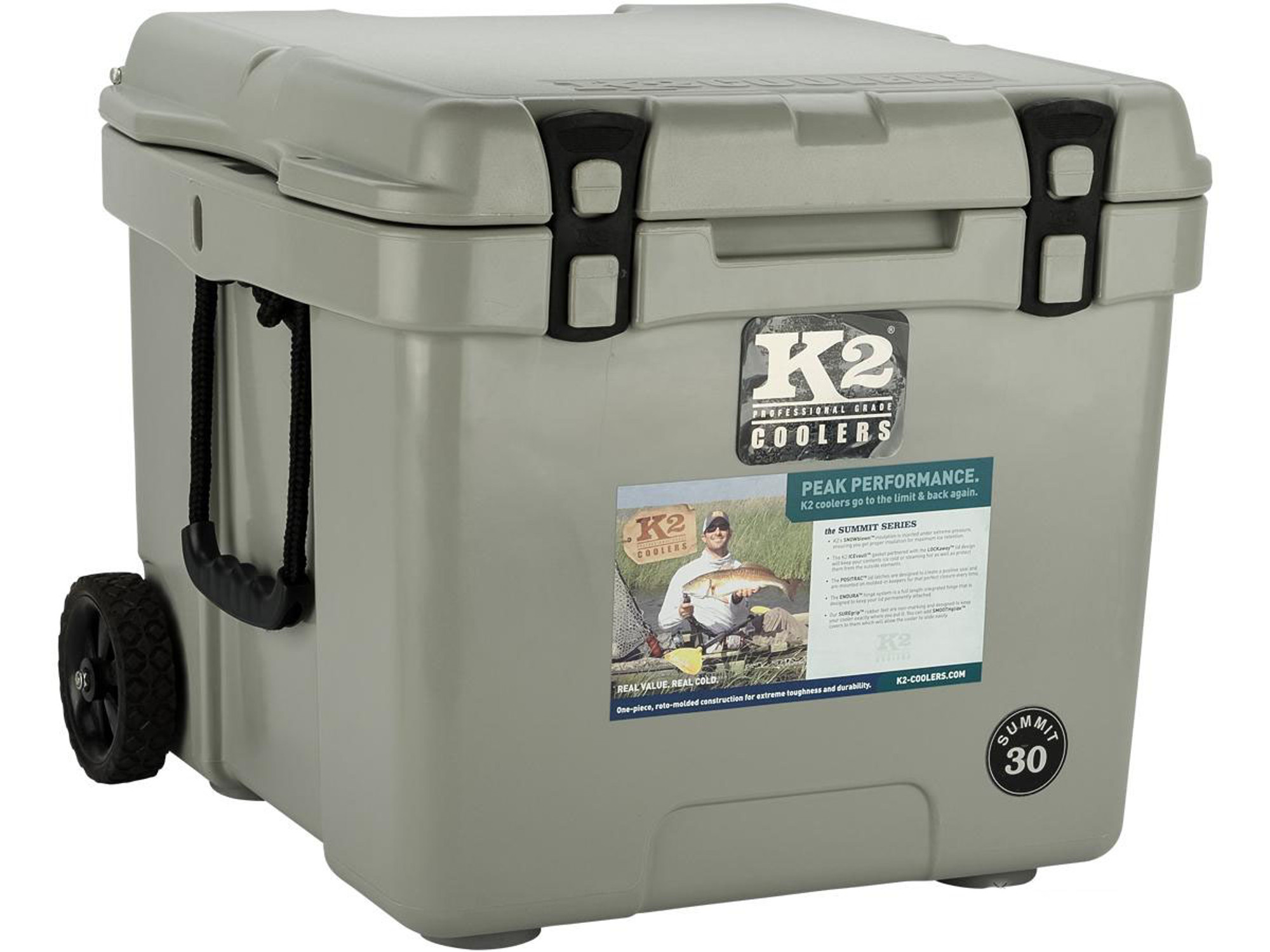 K2 Coolers Summit 30 Ice Chest w/ Wheels (Color: Steel Grey