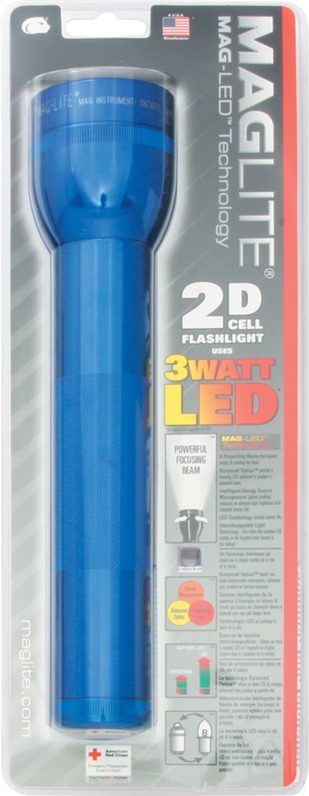 2D Cell Flashlight Blue