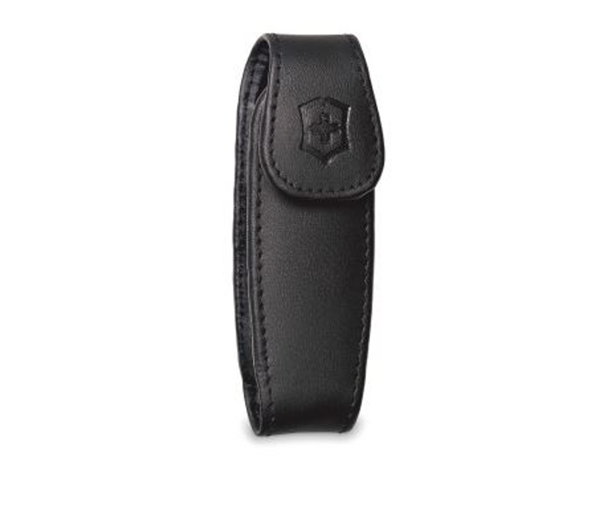 Swiss Army Medium Leather Pouch With Clip - Black