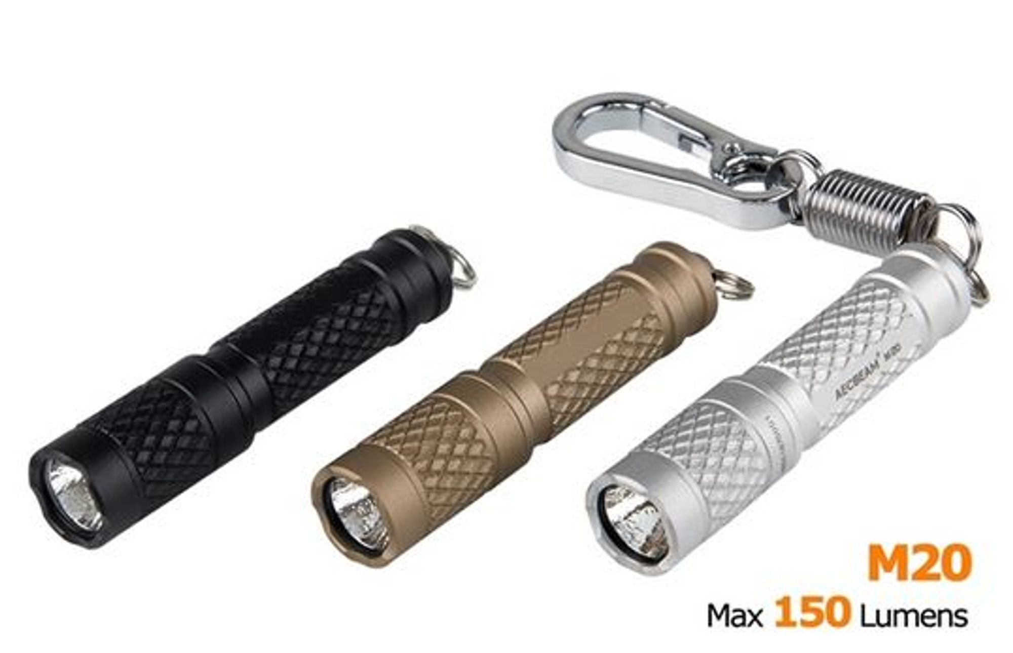 Acebeam M20 Keychain Light Silver - 150 Lumens