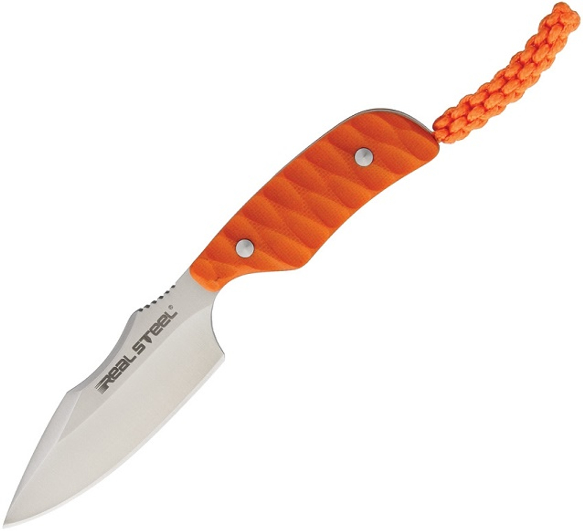 Real Steel 3121 Mini 130A Neck Knife D2 Tool Steel - Orange