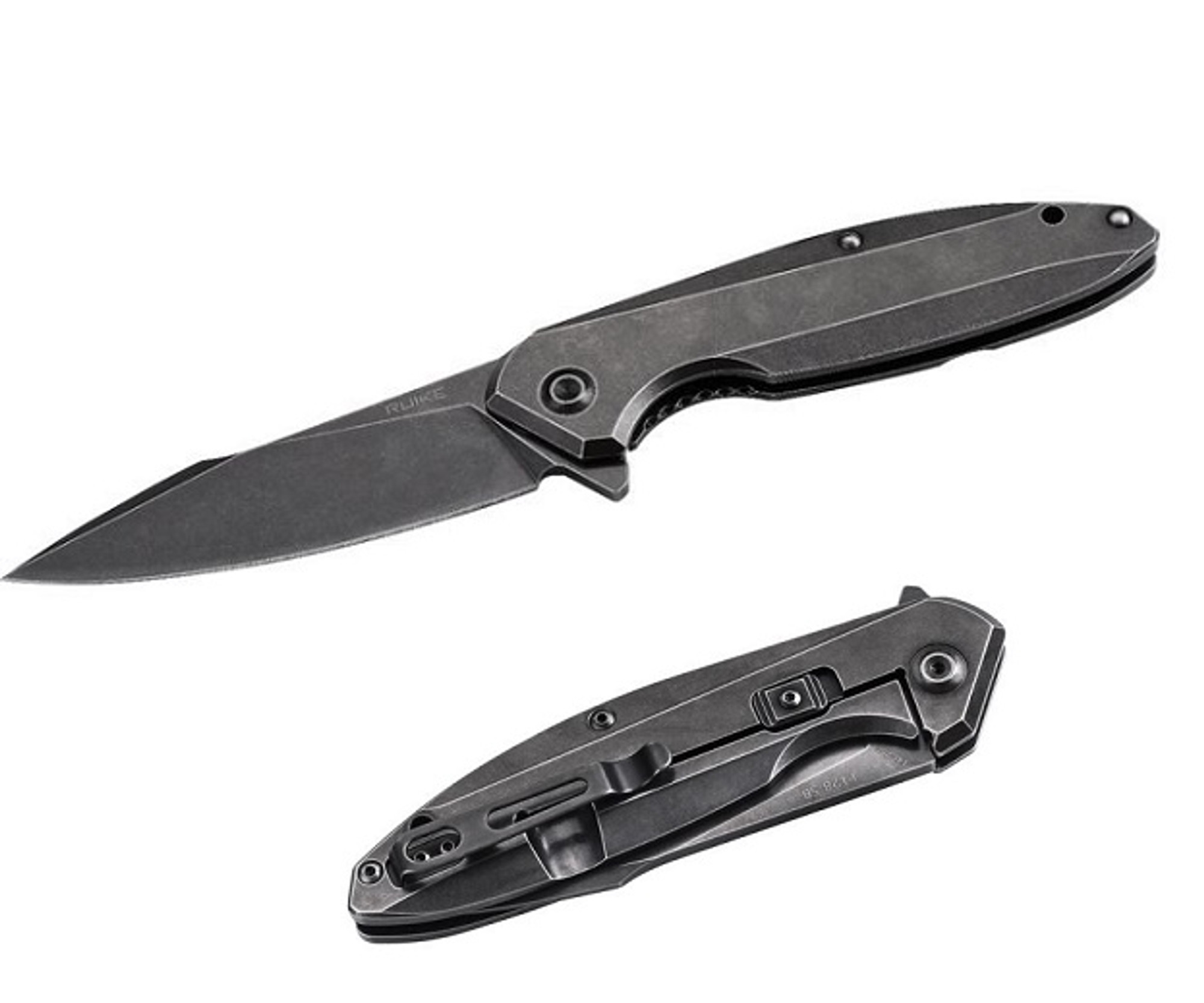 Ruike P128SB Framelock Folder With Secondary Lock - Black