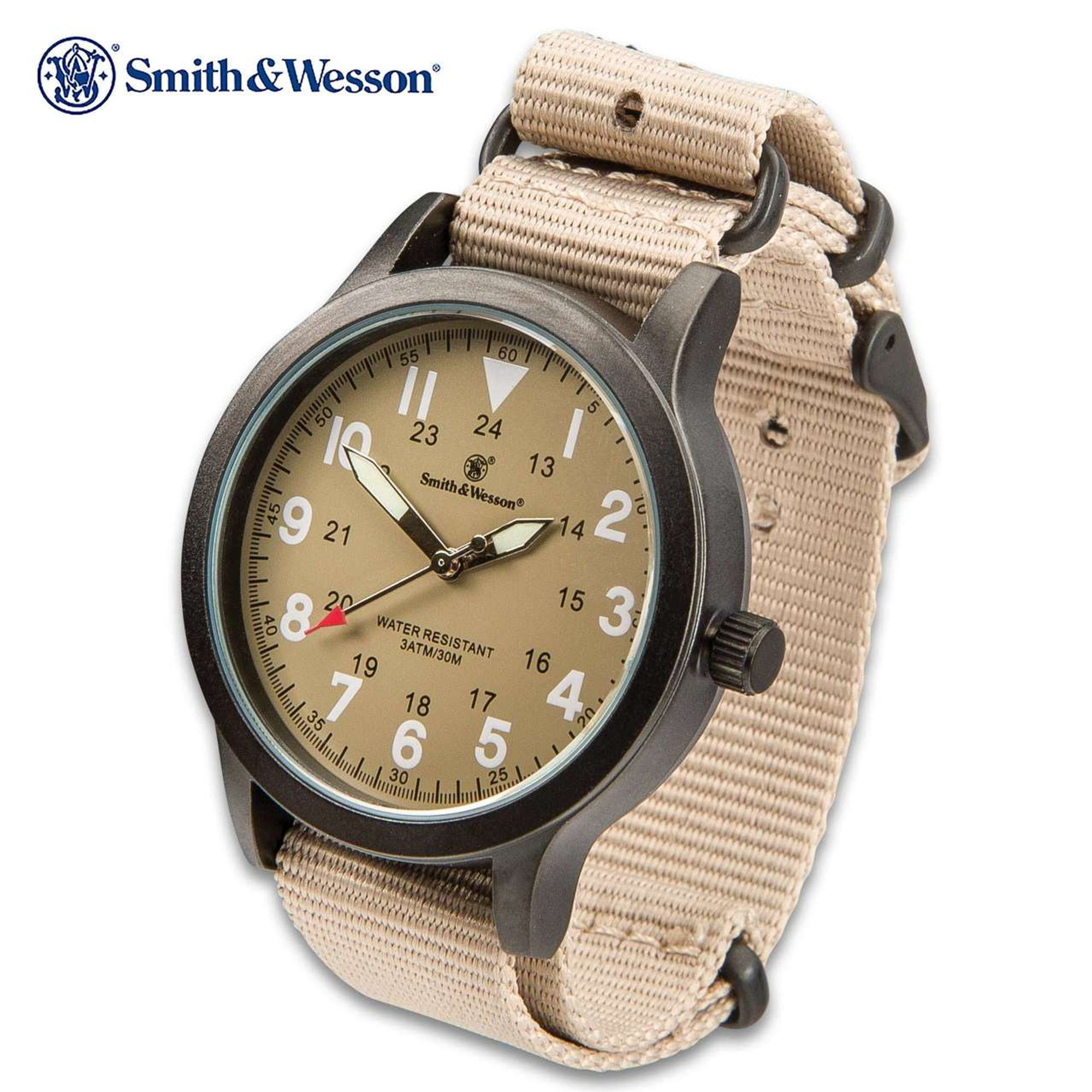 Smith & Wesson NATO Wristwatch - Canvas Band - Tan