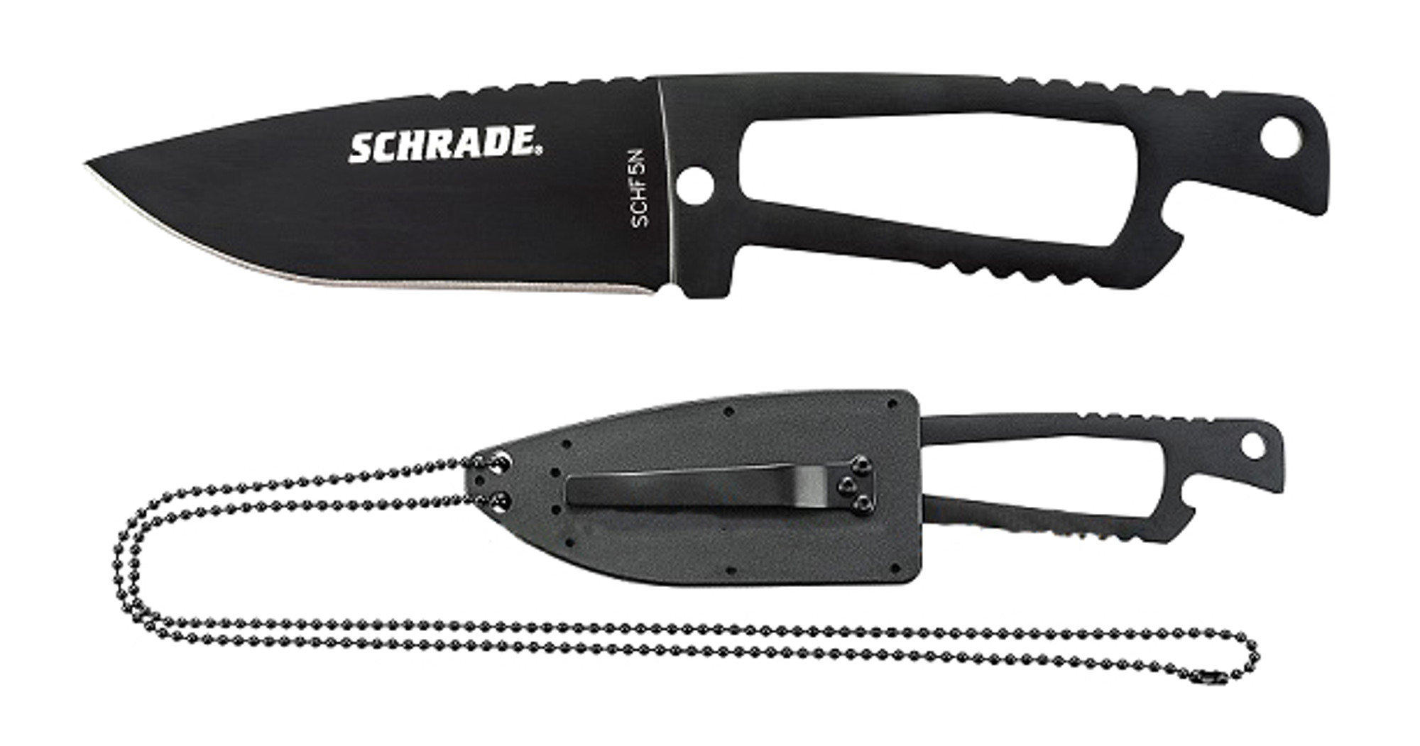 Schrade F5N Extreme Suvival Skeletonized Neck Knife