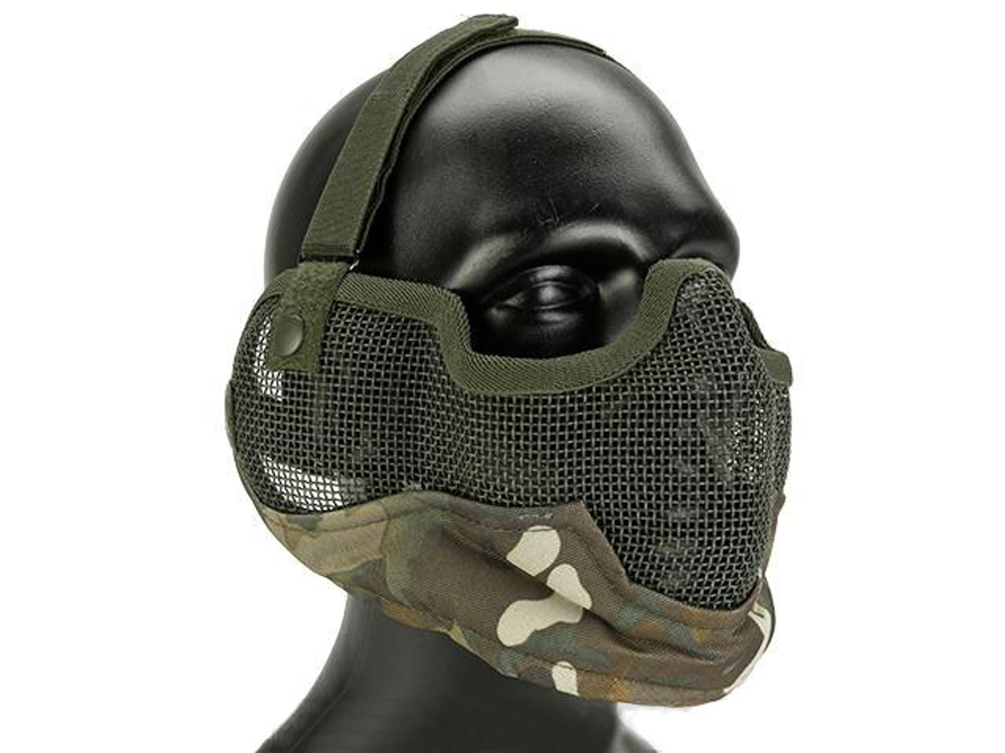 Matrix Iron Face Carbon Steel "Striker" Gen2 Metal Mesh Lower Half Mask - Camo