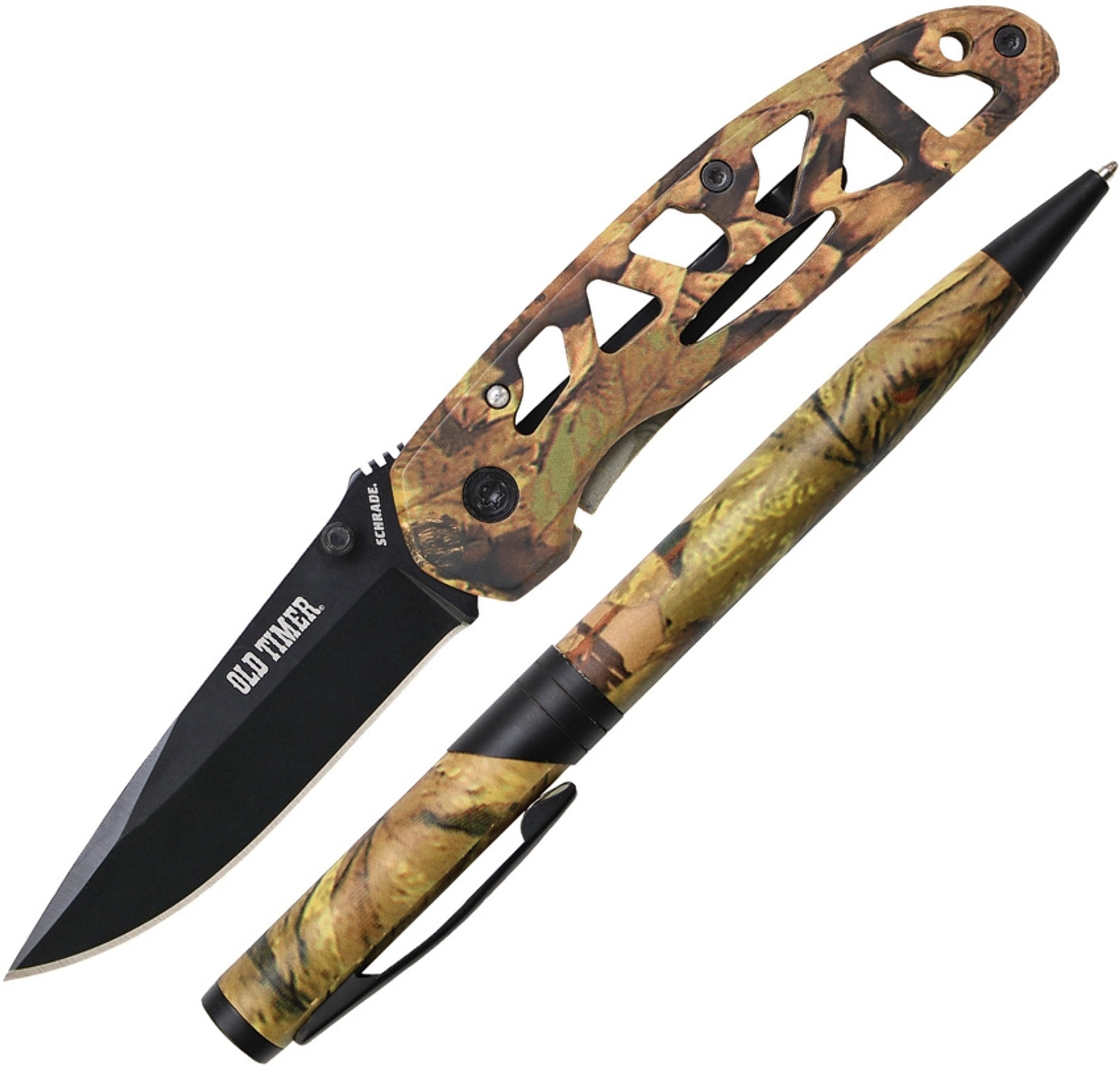 Camo Framelock & Pen Gift Set