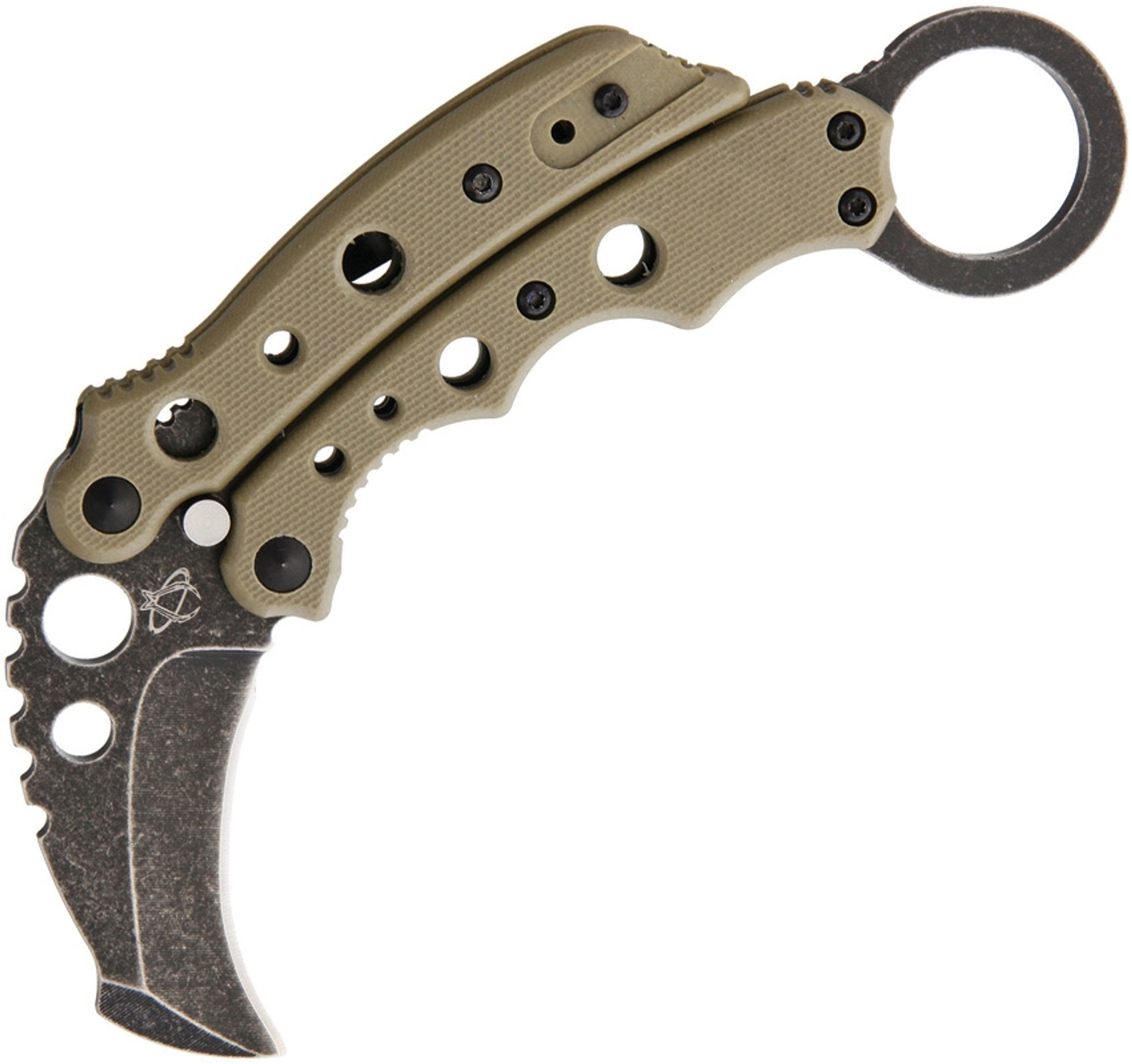 Mantis Vuja De Karambit - Desert Tan/Black Blade