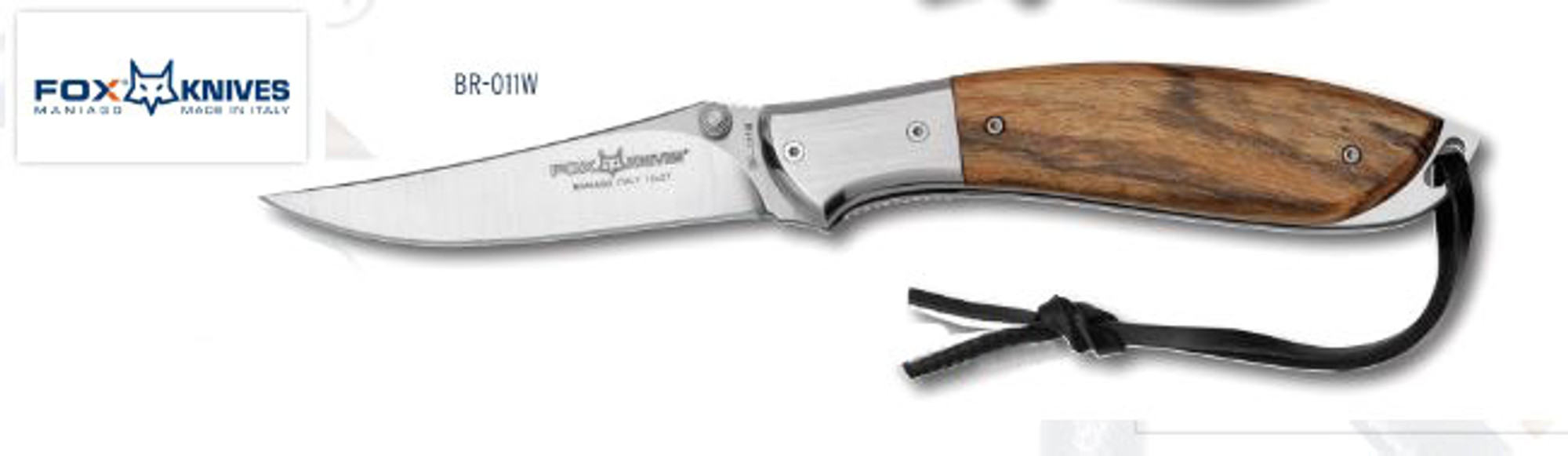 Fox Italy FXBR-011W Kommer Folding Knife, Bocote Wood