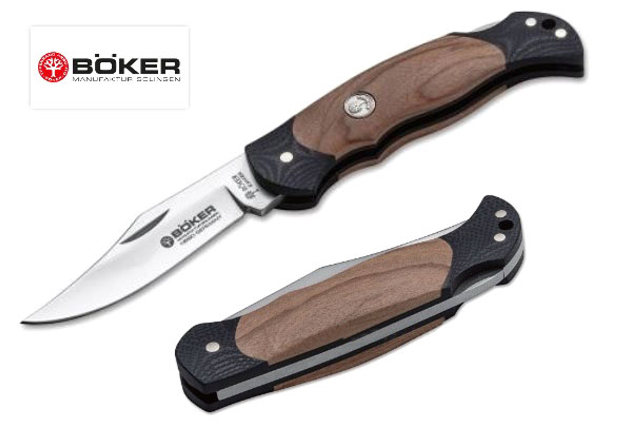 Boker Germany 112410 Boy Scout Olive Wood Scales/G10