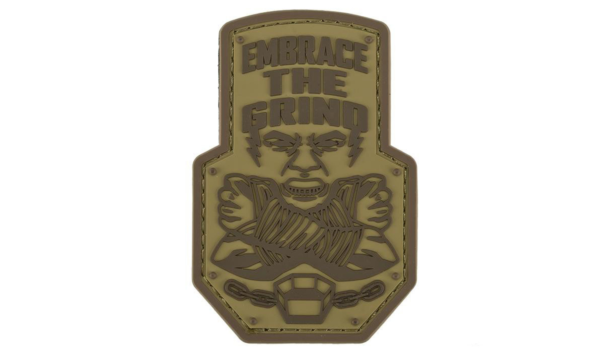 Mil-Spec Monkey "Embrace the Grind" PVC Morale Patch (Color: Desert)