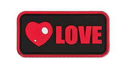 EPIK PANDA "Love" PVC Rubber Hook and Loop Morale Patch