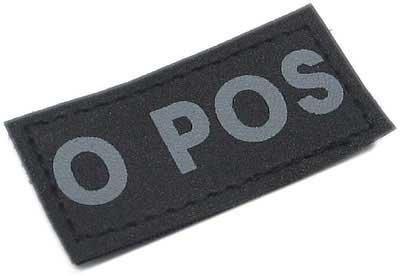 Matrix Military Spec. 50mm Blood Type Patch w/ Hook Backing - O POS