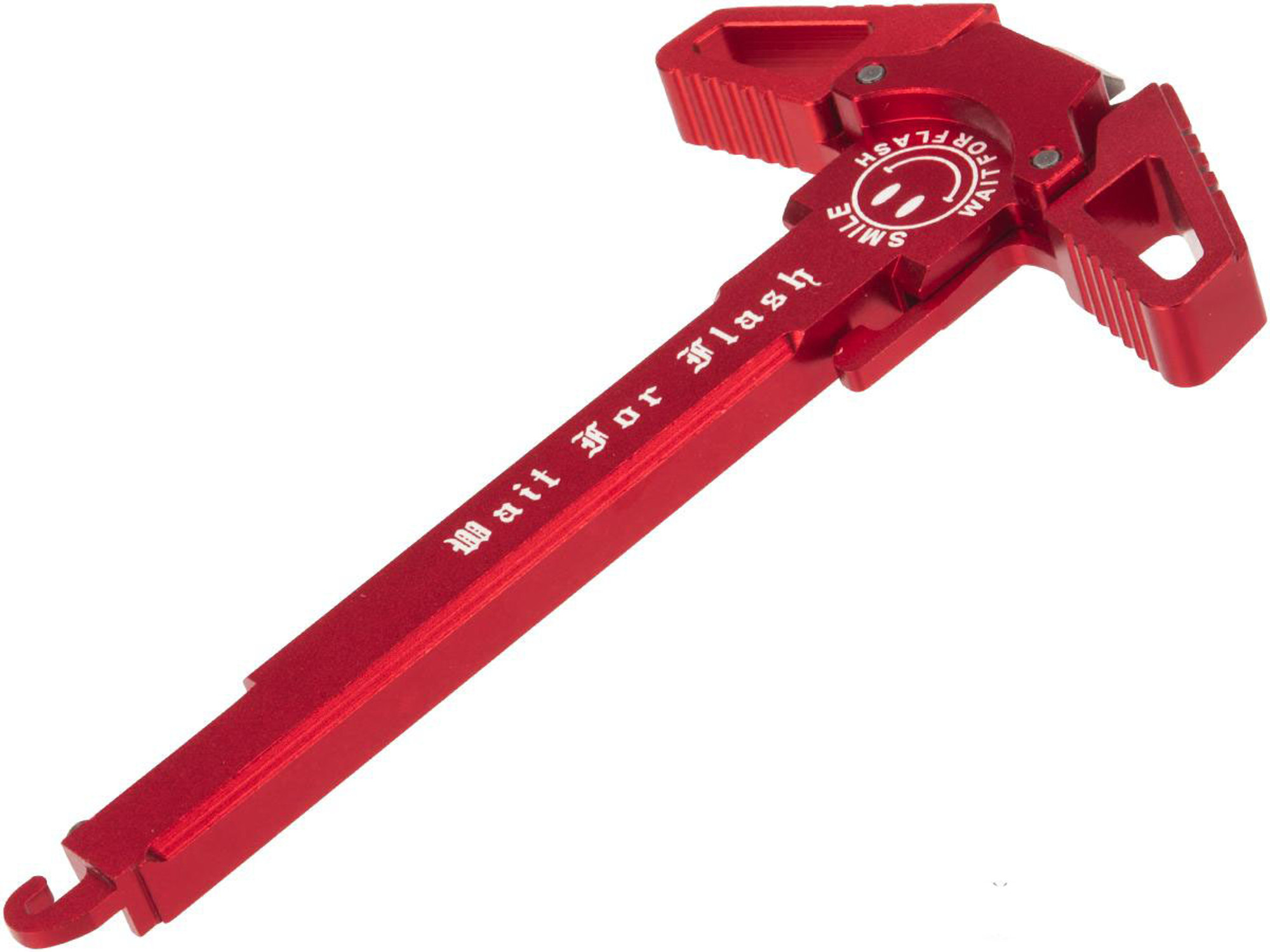 Angel Custom "Swift" Charging Handle for AR-15 M4 M16 Airsoft AEG Rifles (Logo: Red / Wait for Flash)