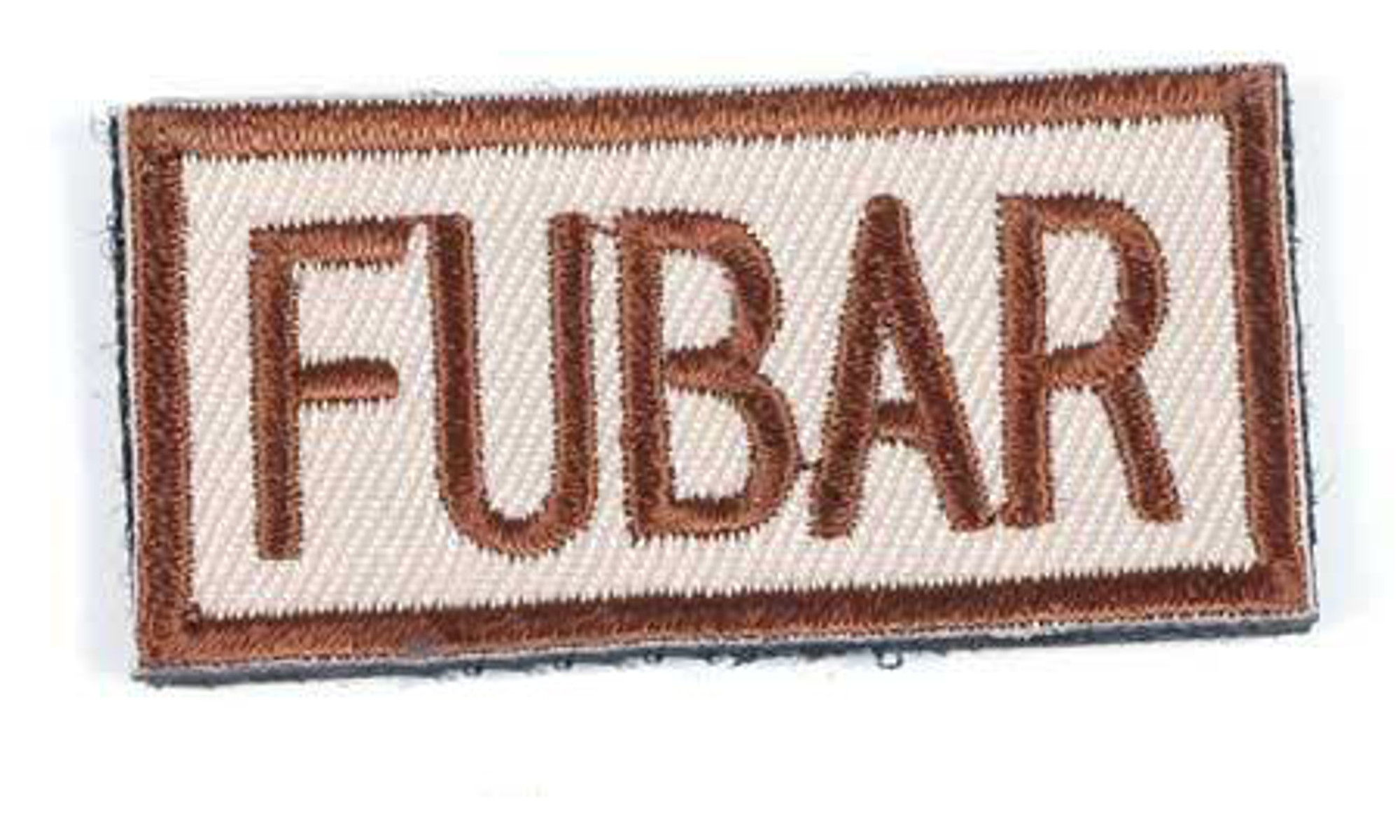 Matrix "FUBAR" IFF Hook and Loop Patch / 50x25mm (Tan)