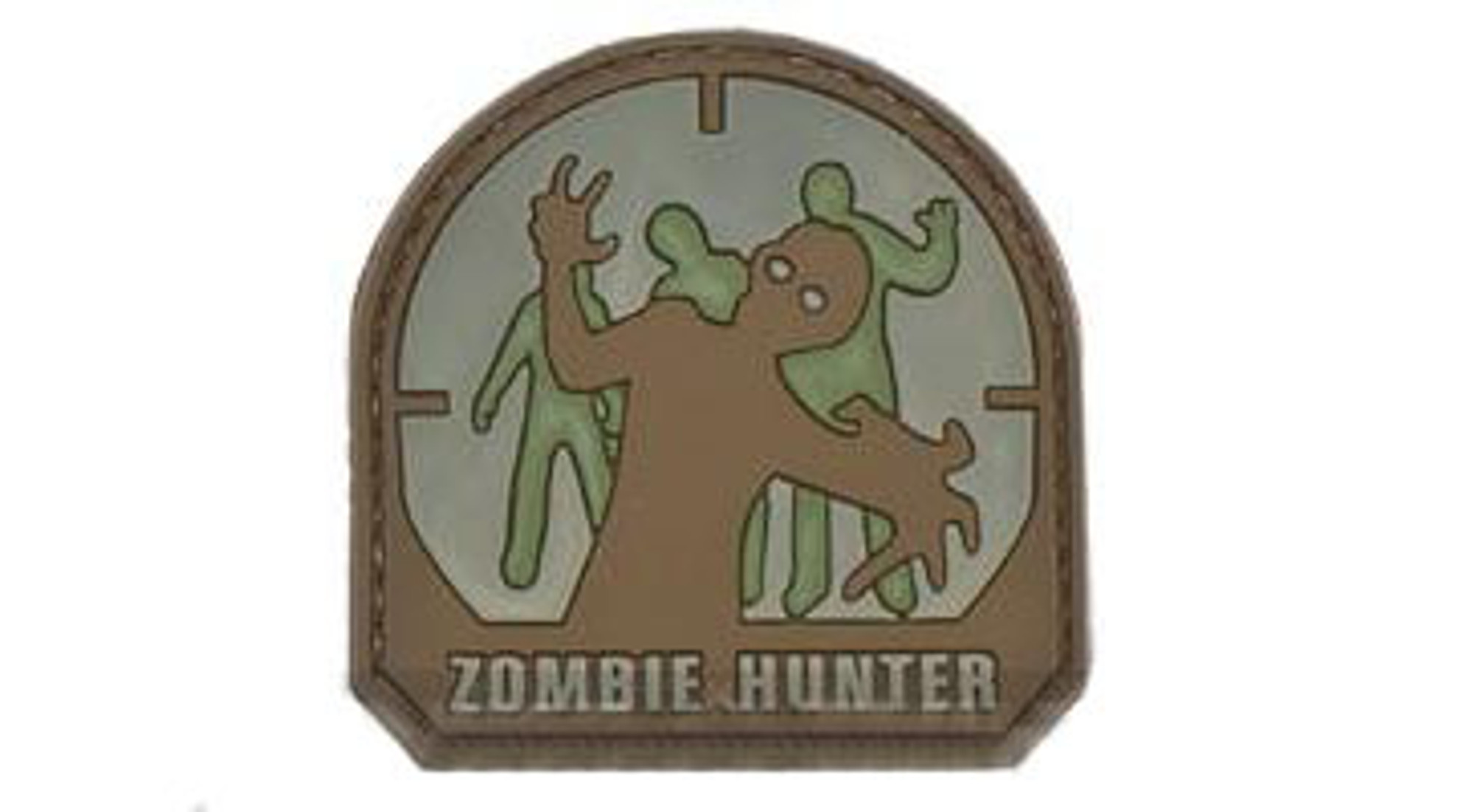 Zombie Hunter IFF PVC Rubber Hook and Loop Patch - 50mm / Arid