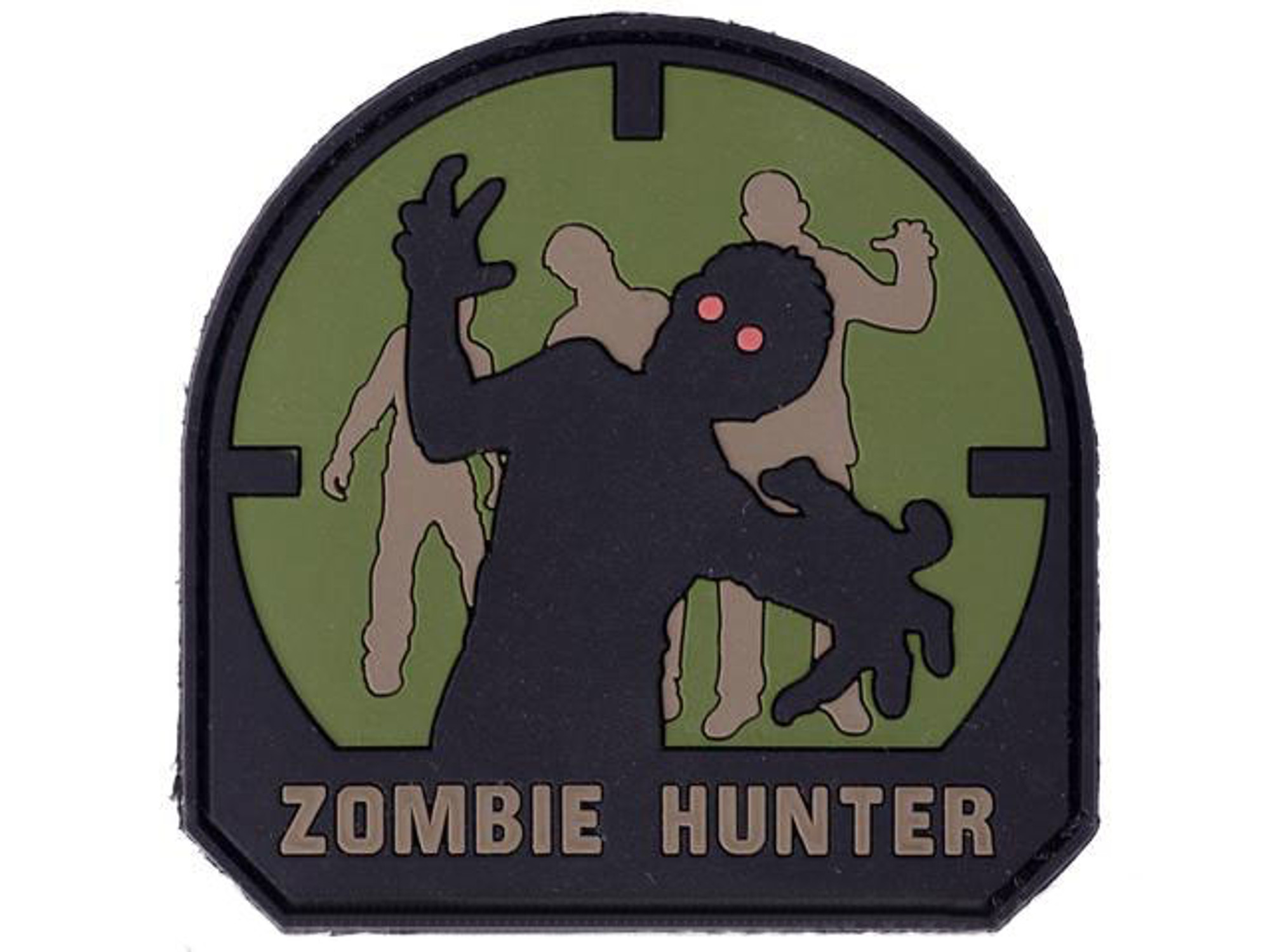 Zombie Hunter IFF PVC Rubber Hook and Loop Patch - 50mm / Forest