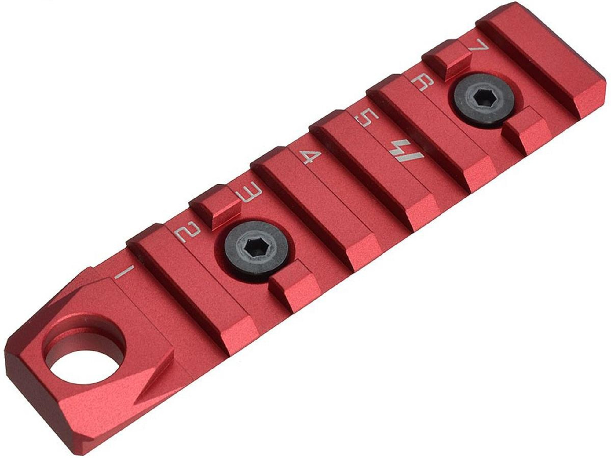 Strike Industries Link 7 Slot Standard Rail Section For Keymod & M-Lok Rail Systems - Red