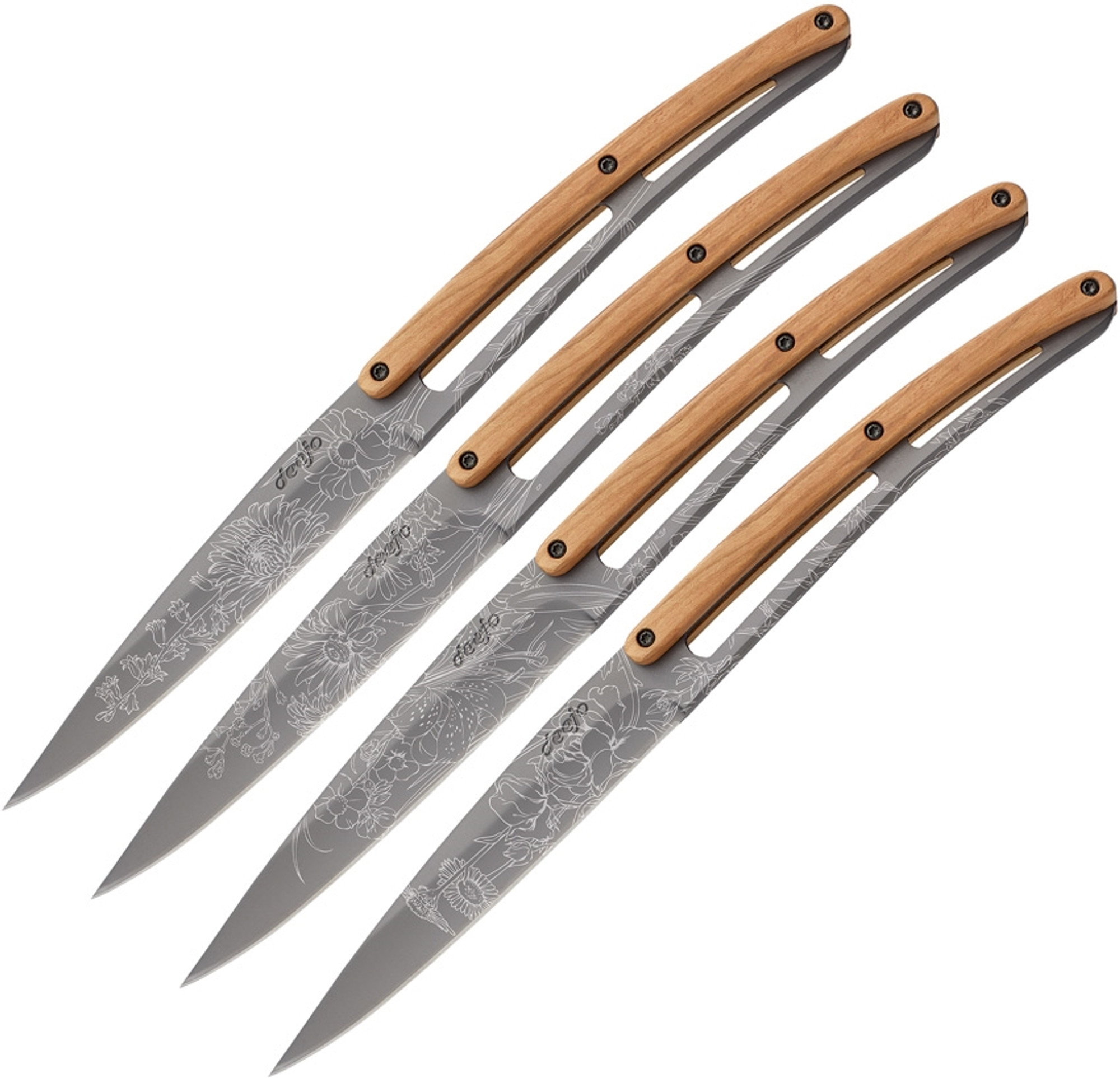 Steak Knives Titanium Blossom