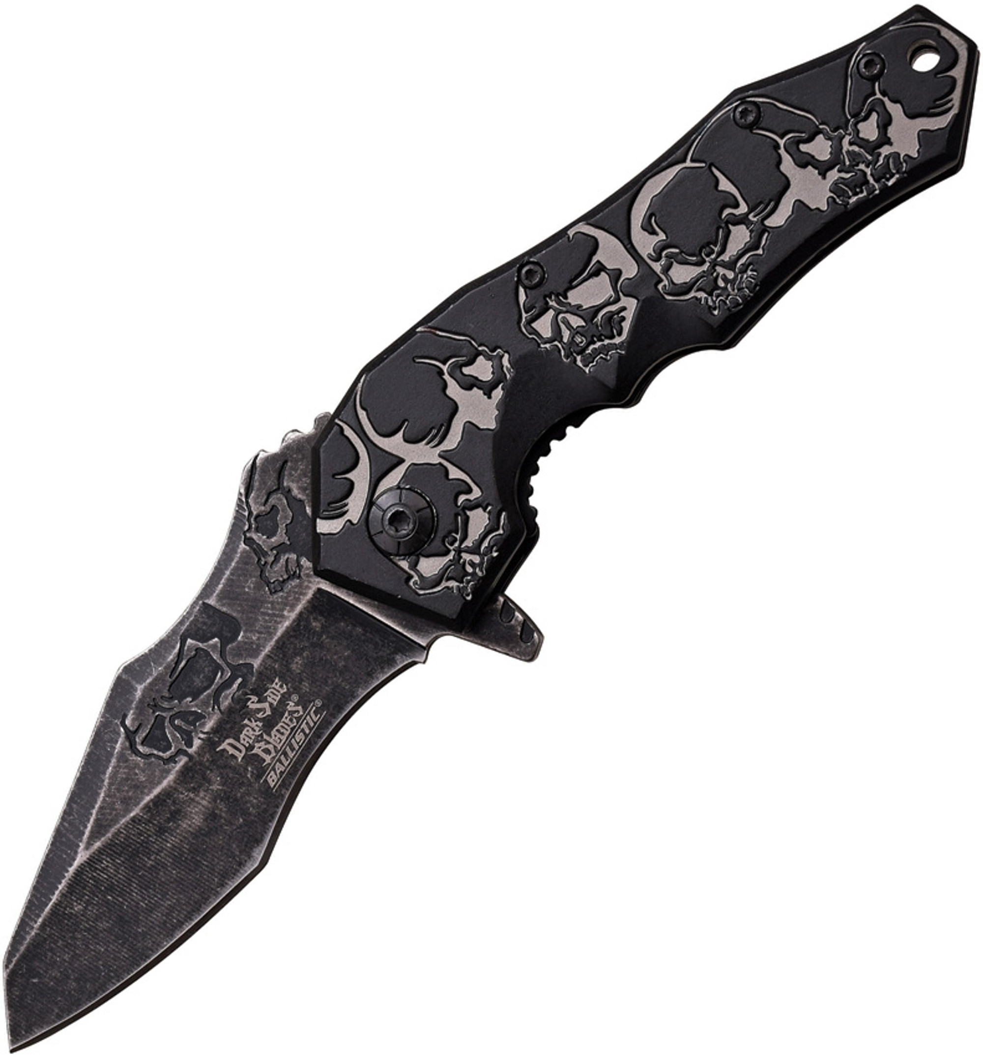 Skull Linerlock A/O Gray DSA029GY