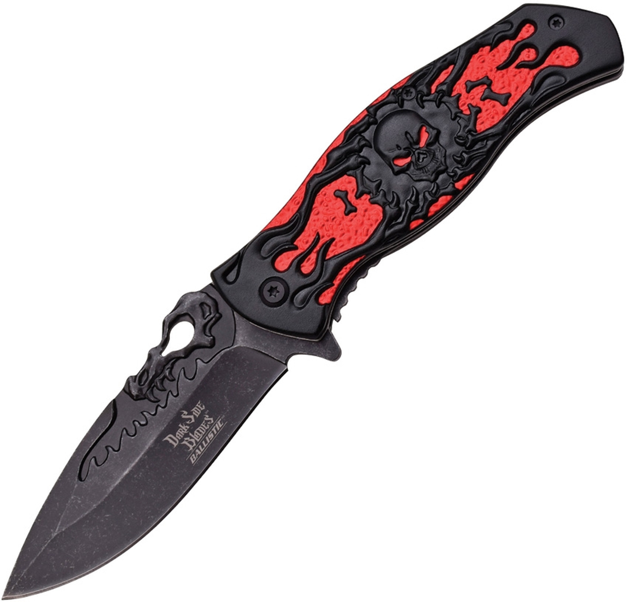 Skull Linerlock A/O Red DSA024RD