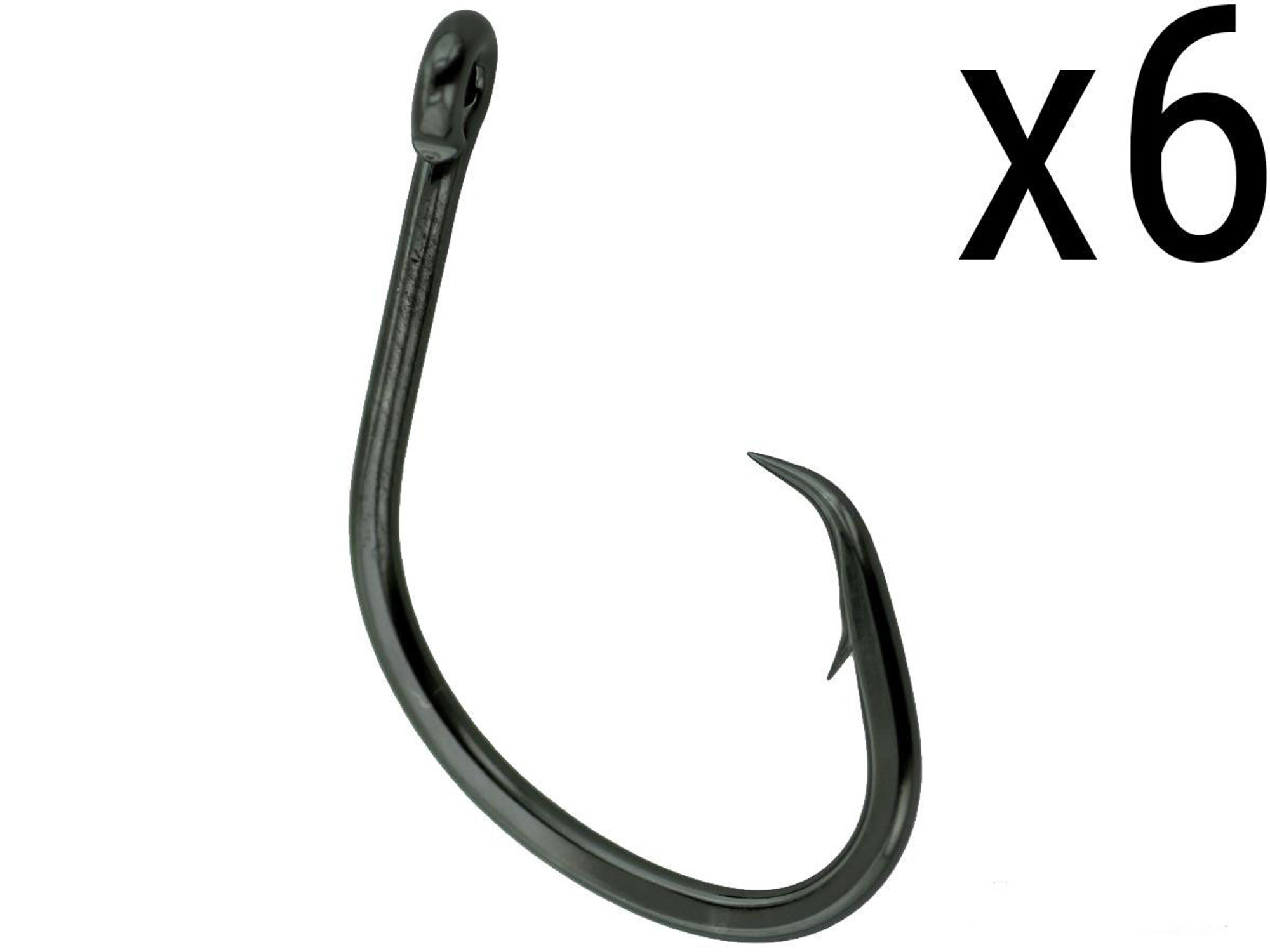 Gamakatsu Nautilus Circle Hook Needle Point Offset with Ringed Eye (Size: 4/0 / 7 Per Pack)