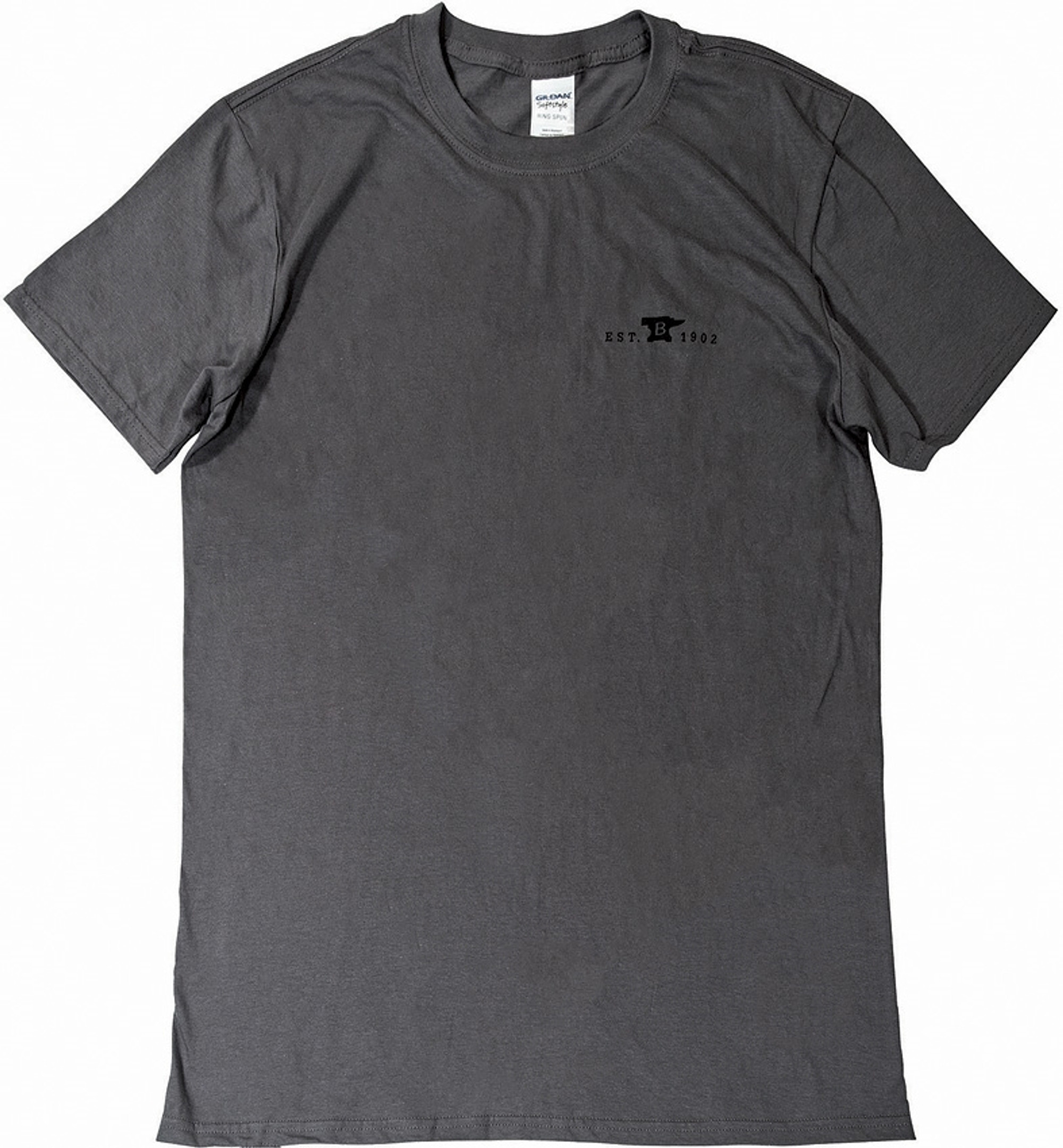 Mens T-Shirt Gray-Black XXL