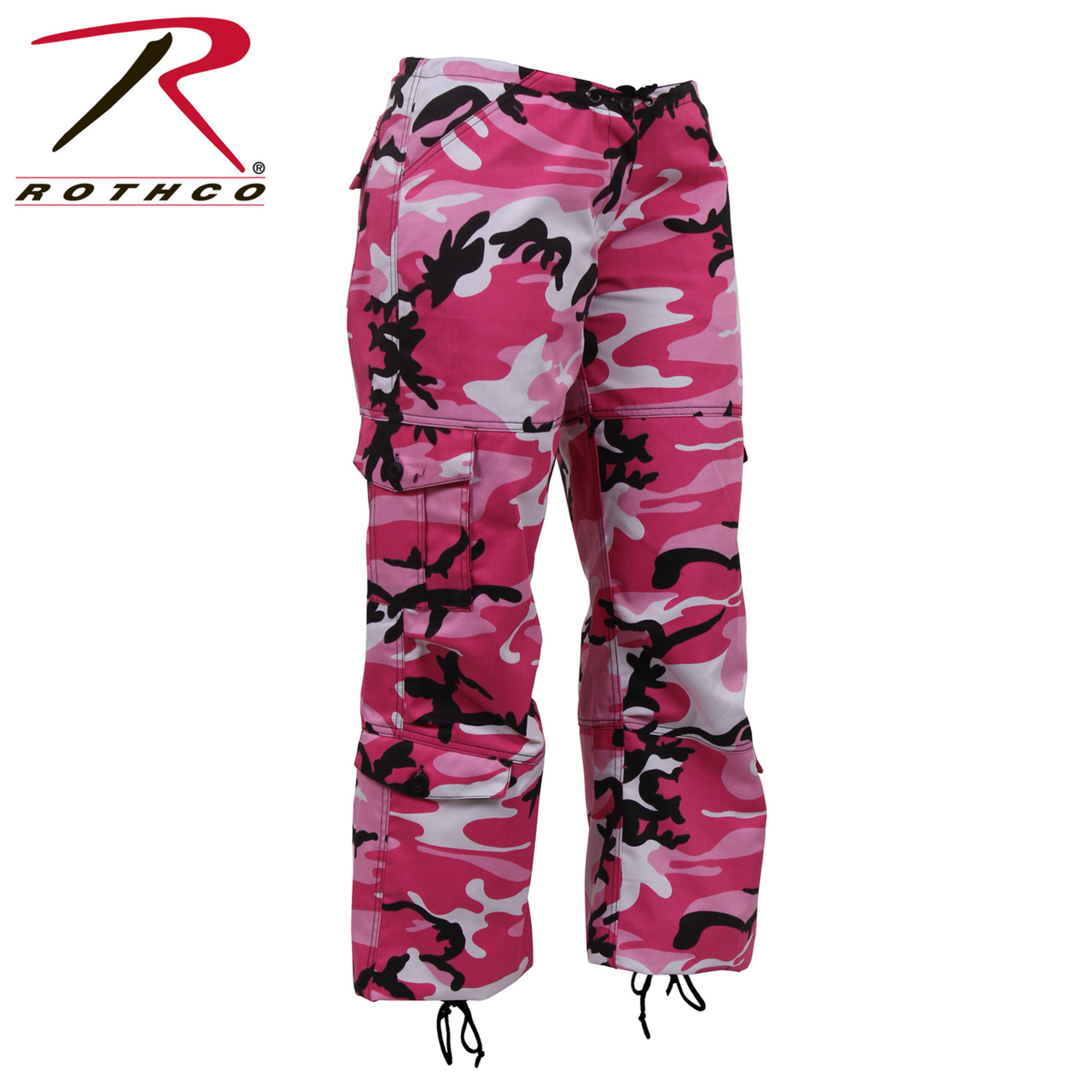 Rothco Women's Paratrooper Coloured Camo Fatigues - Pink Camo