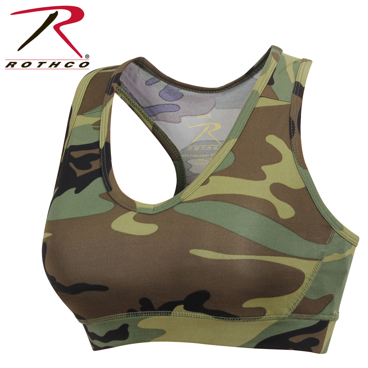 Rothco Camo Sports Bra - Woodland Camo