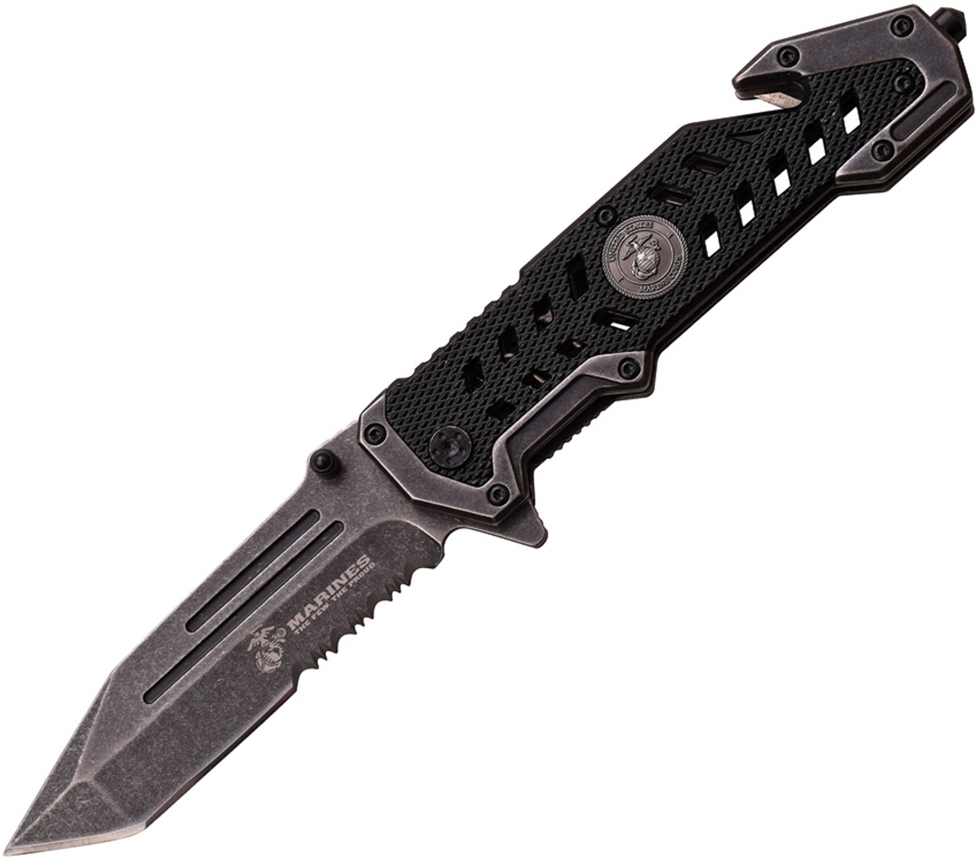 Marines Linerlock A/O Black USMA1052SW