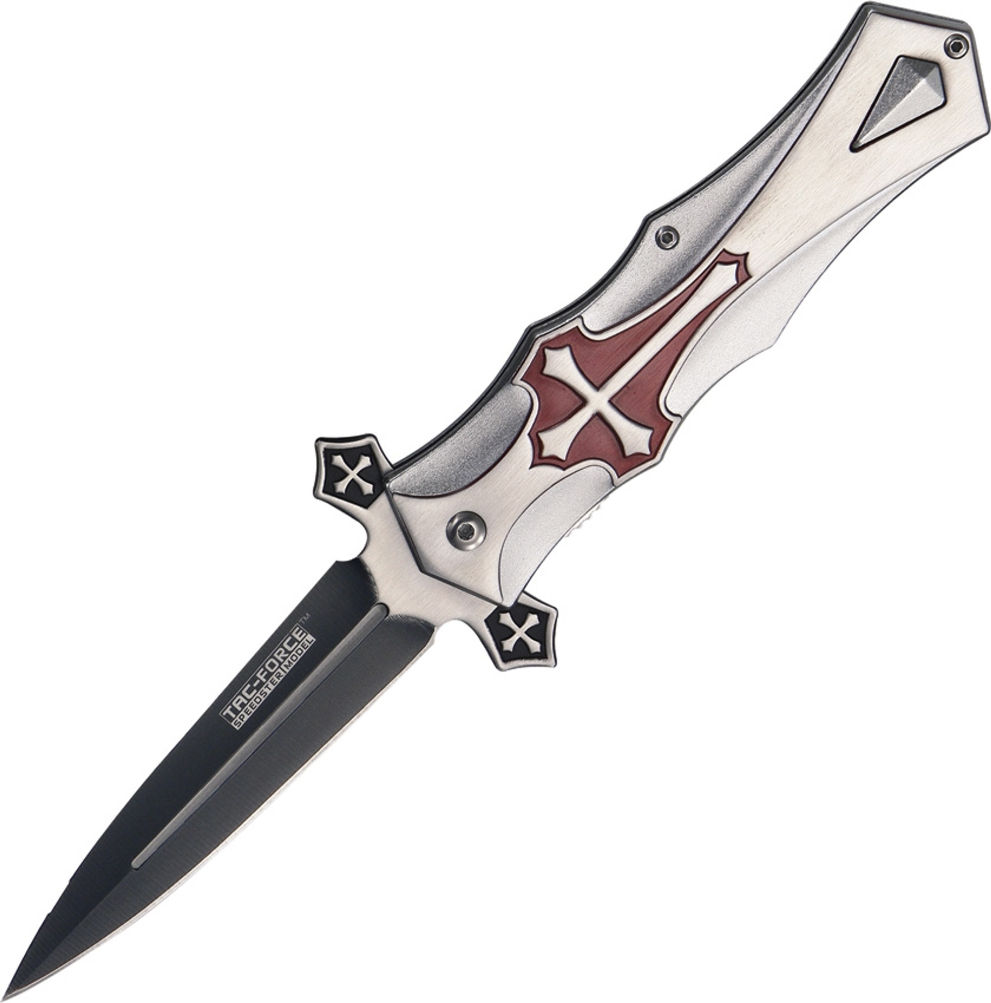 Tac Force Celtic Cross Linerlock Red