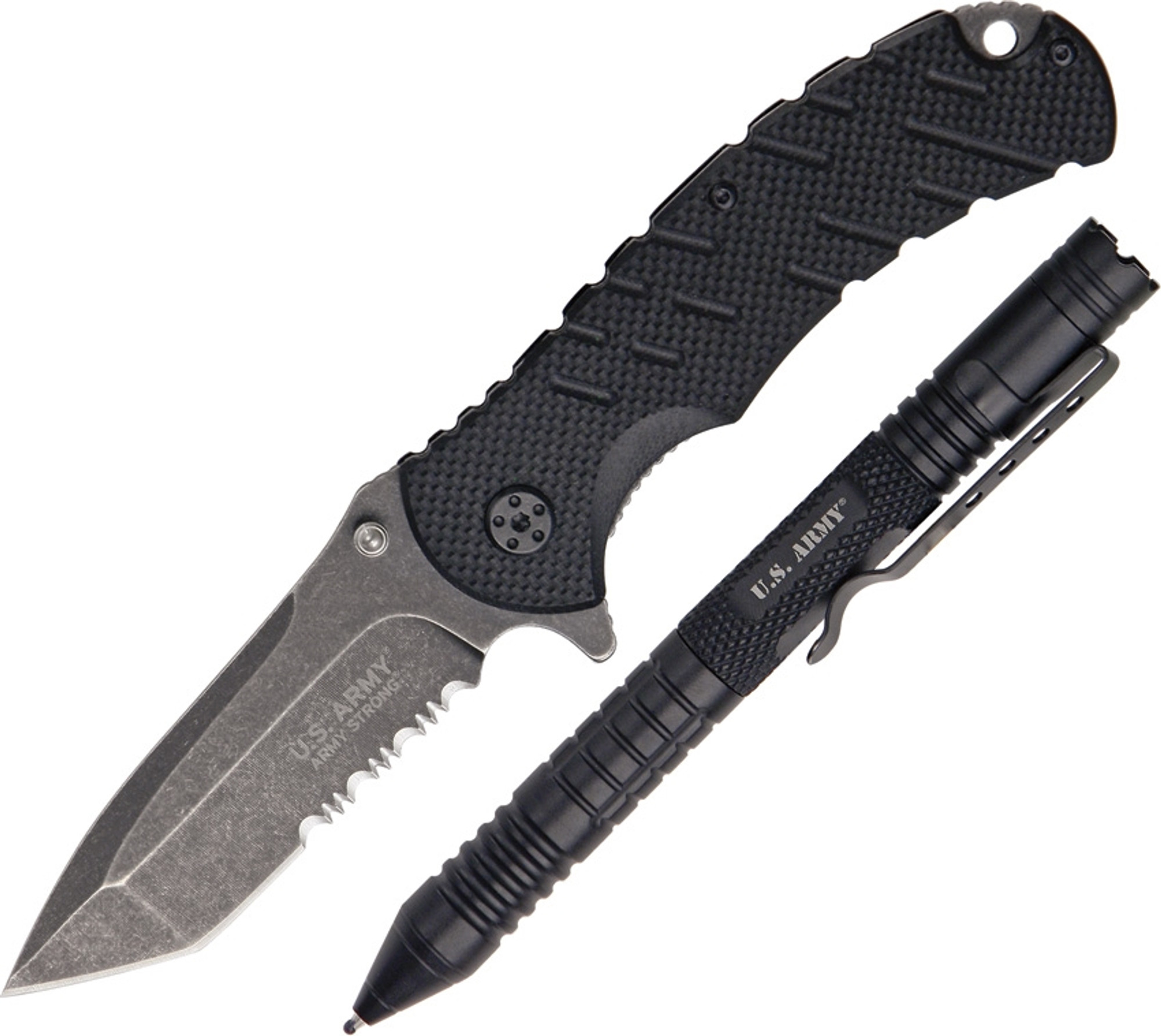 Tactical Knife and Pen Set USA4001BK