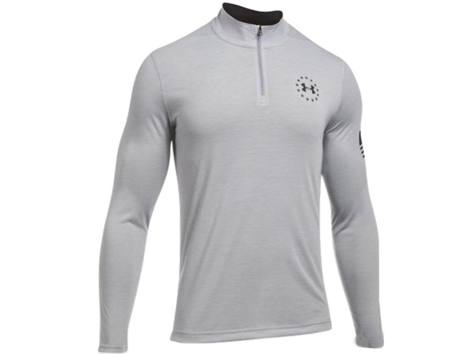 Under Armour UA Threadborne 1/4 Zip Long Sleep (Color: Heather Grey / Small)